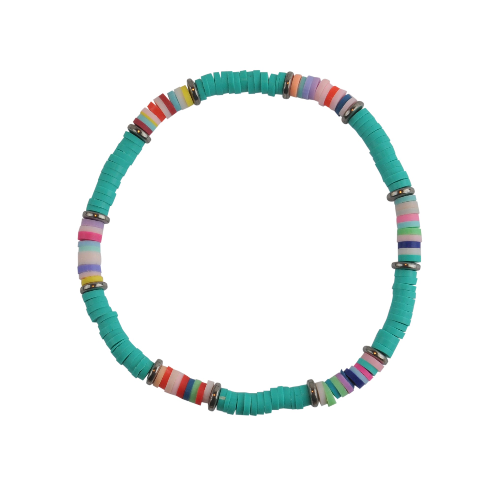 Multi Bright Fimo Anklet - Viva life Jewellery