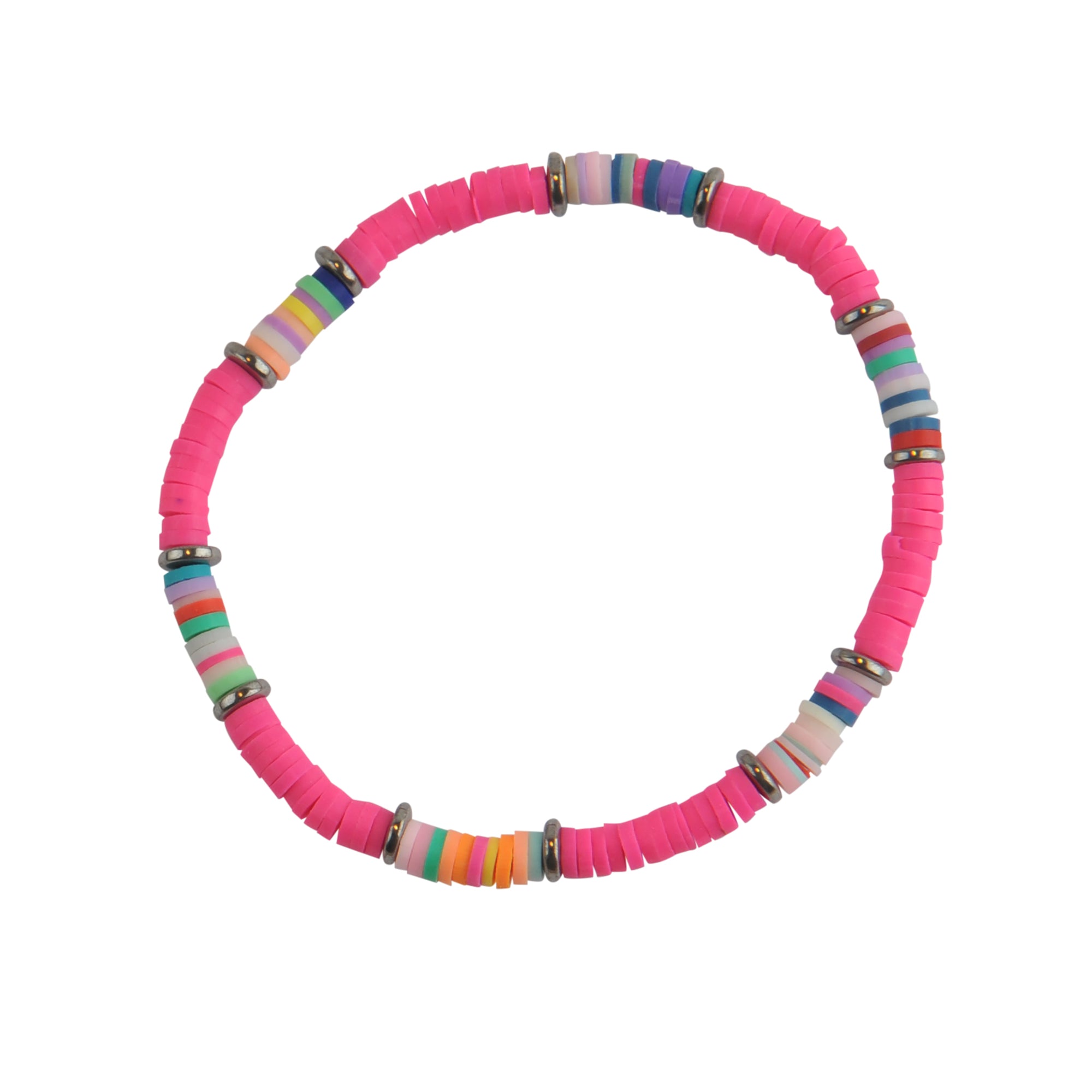 Multi Bright Fimo Anklet - Viva life Jewellery