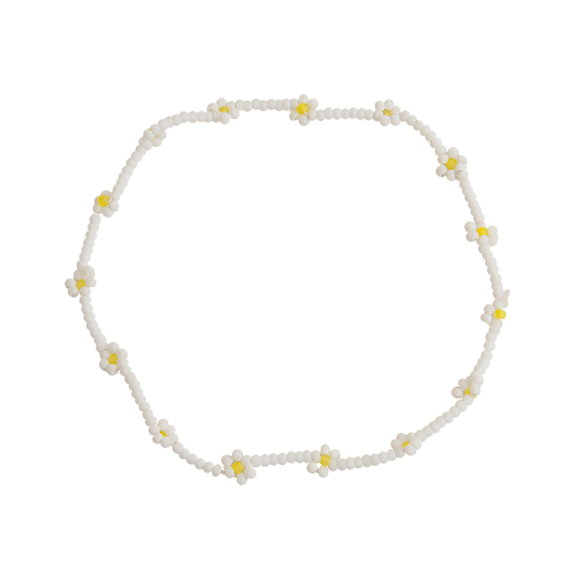 Frosted Seedbead Daisy Stretch Anklet - Viva life Jewellery
