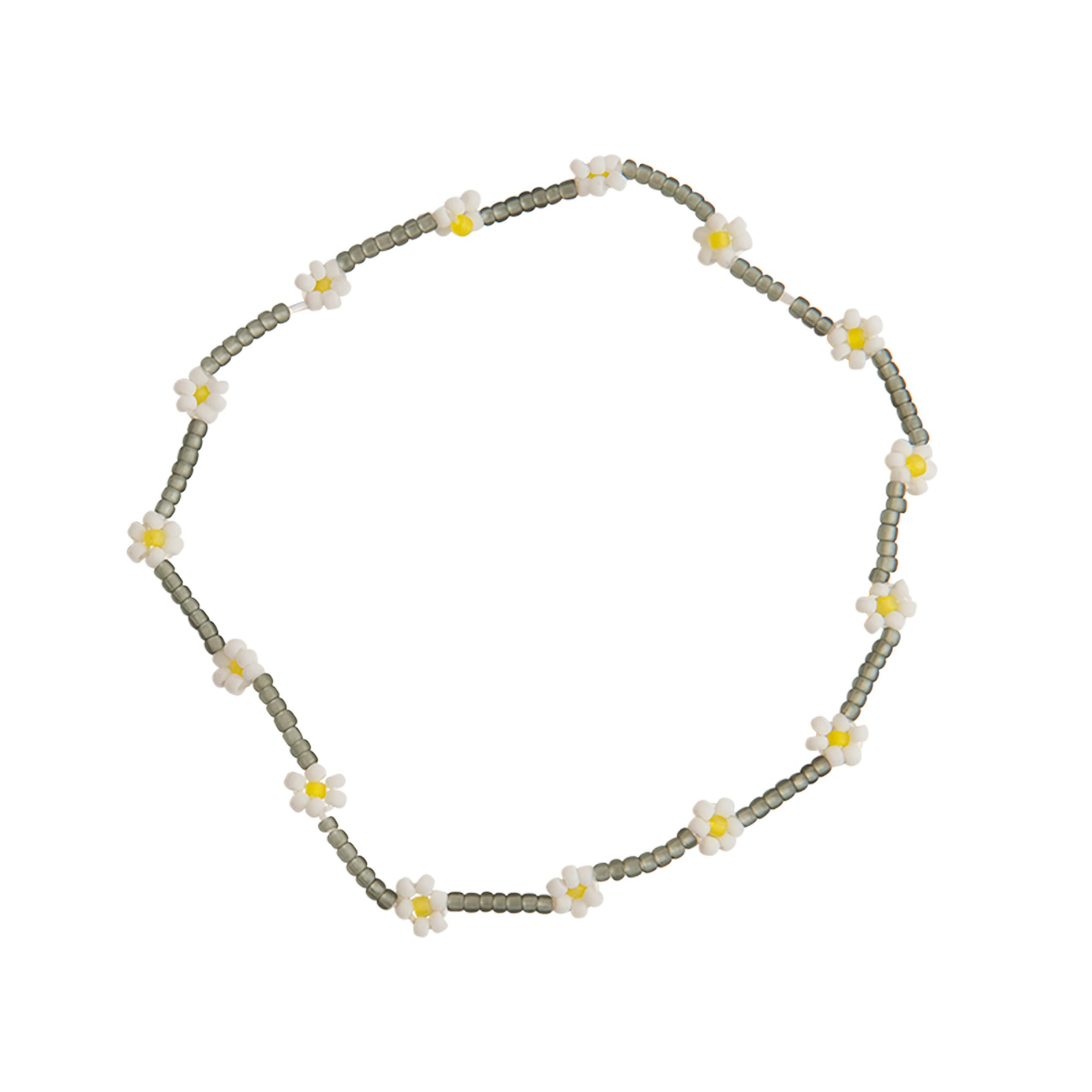 Frosted Seedbead Daisy Stretch Anklet - Viva life Jewellery