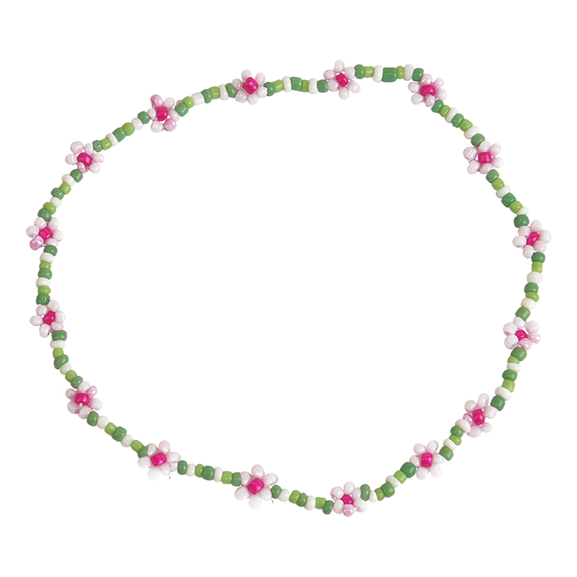 Seed Bead Daisy Stretch Anklet - Viva life Jewellery