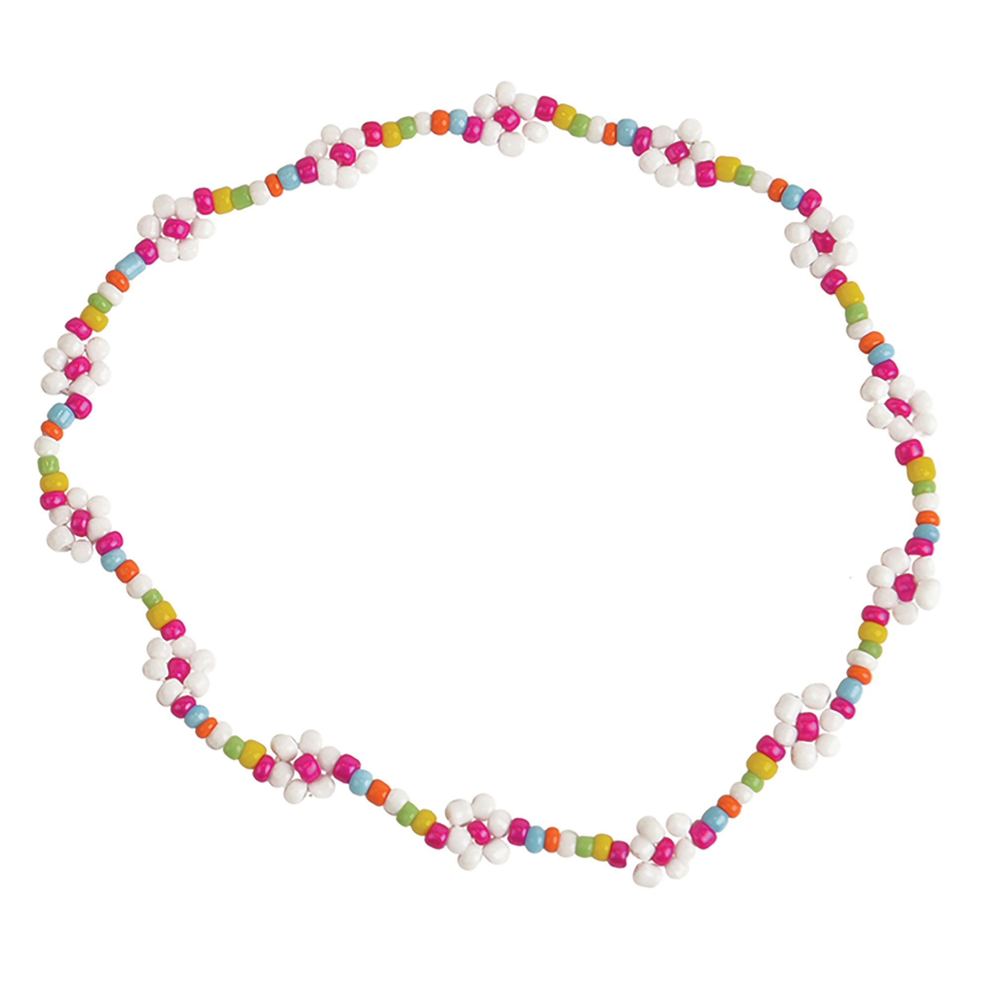 Seed Bead Daisy Stretch Anklet - Viva life Jewellery