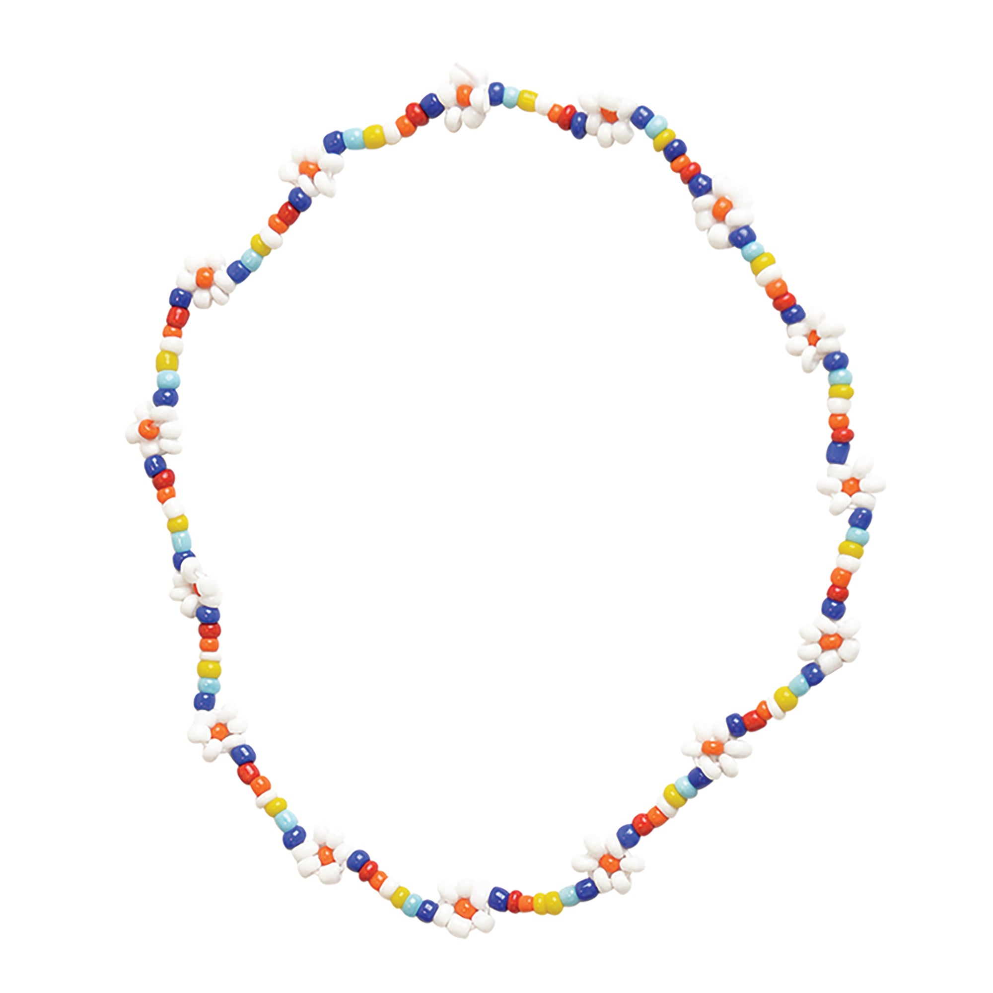 Seed Bead Daisy Stretch Anklet - Viva life Jewellery