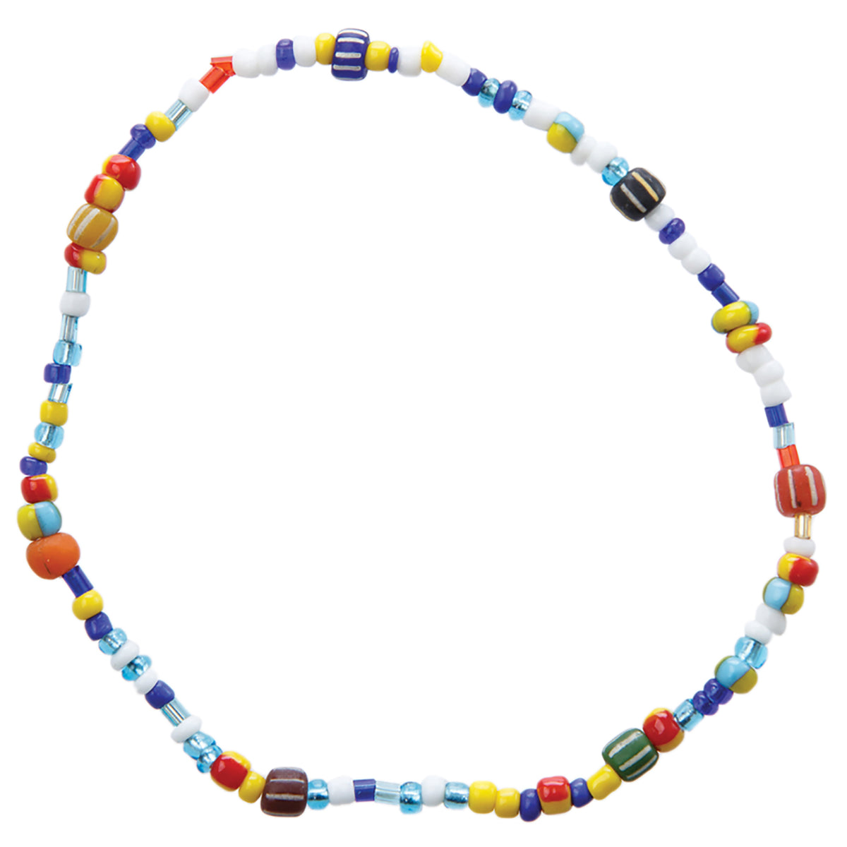Multi Color Seed Bead &amp; Glass Anklet - Viva life Jewellery