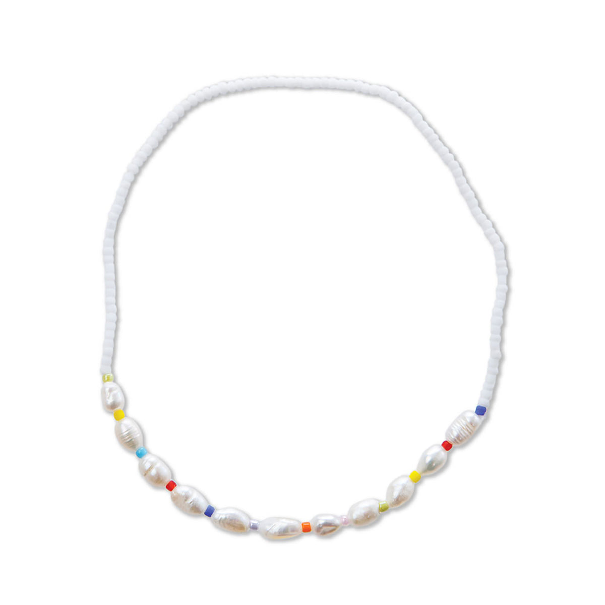 Multi Color Seed Bead &amp; Rice Pearl Anklet - Viva life Jewellery