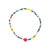 Bright Color Evil Eye Seed Bead Stretch Anklet