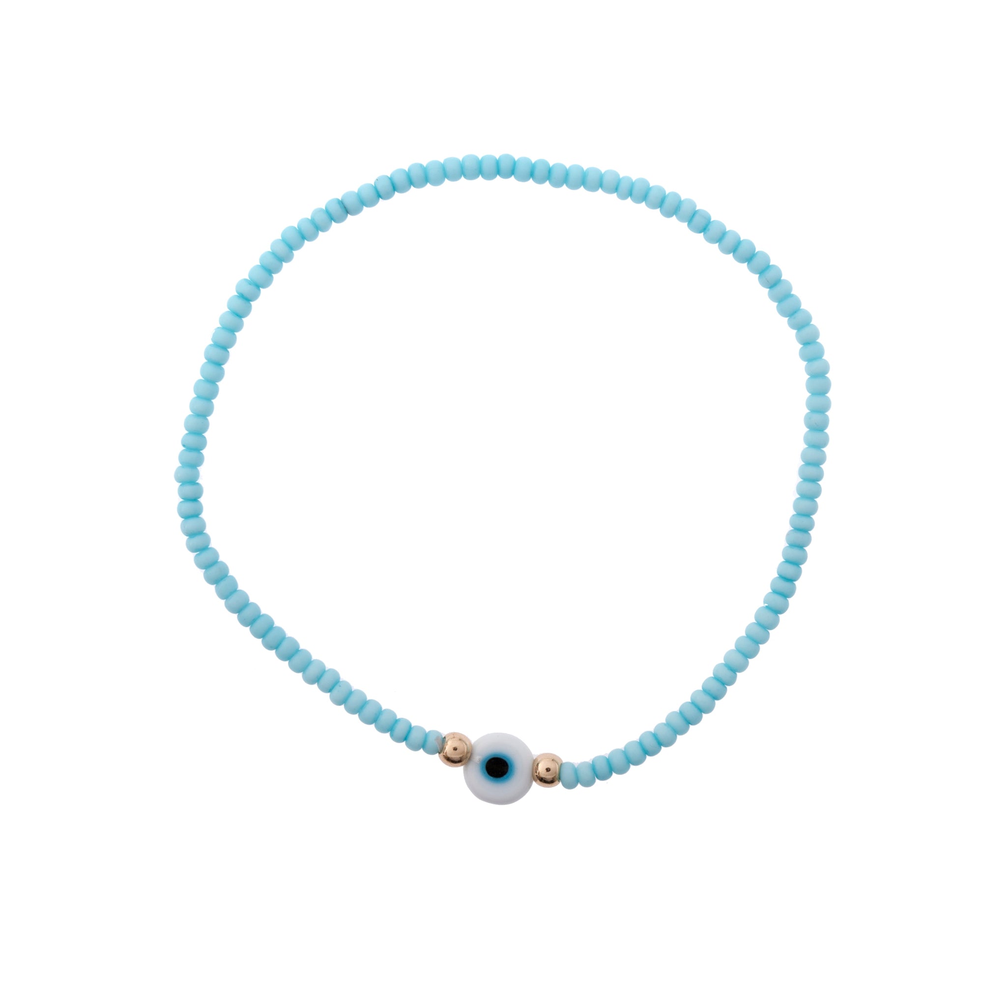 Pastel Color Evil Eye Seed Bead Bracelet