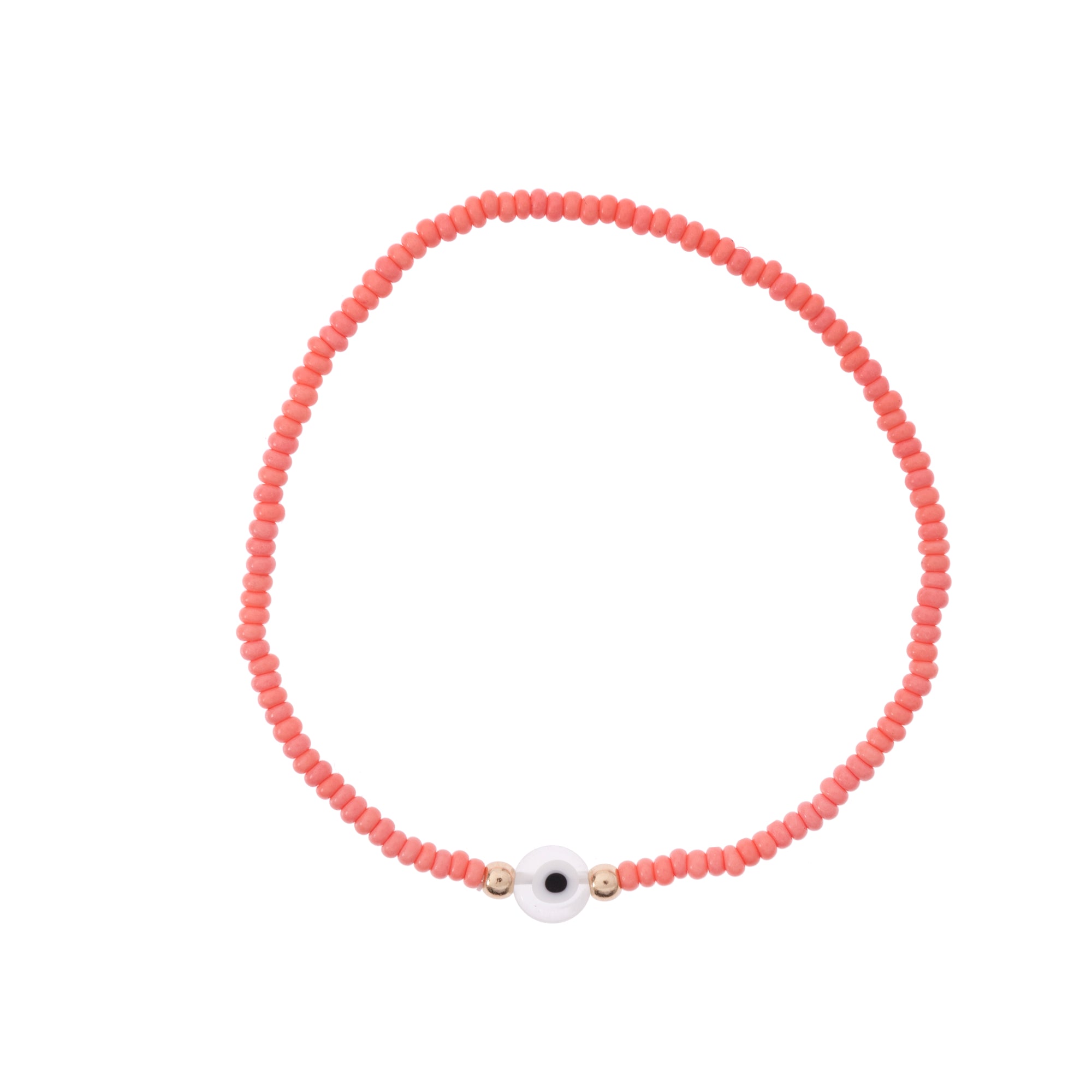 Pastel Color Evil Eye Seed Bead Anklet