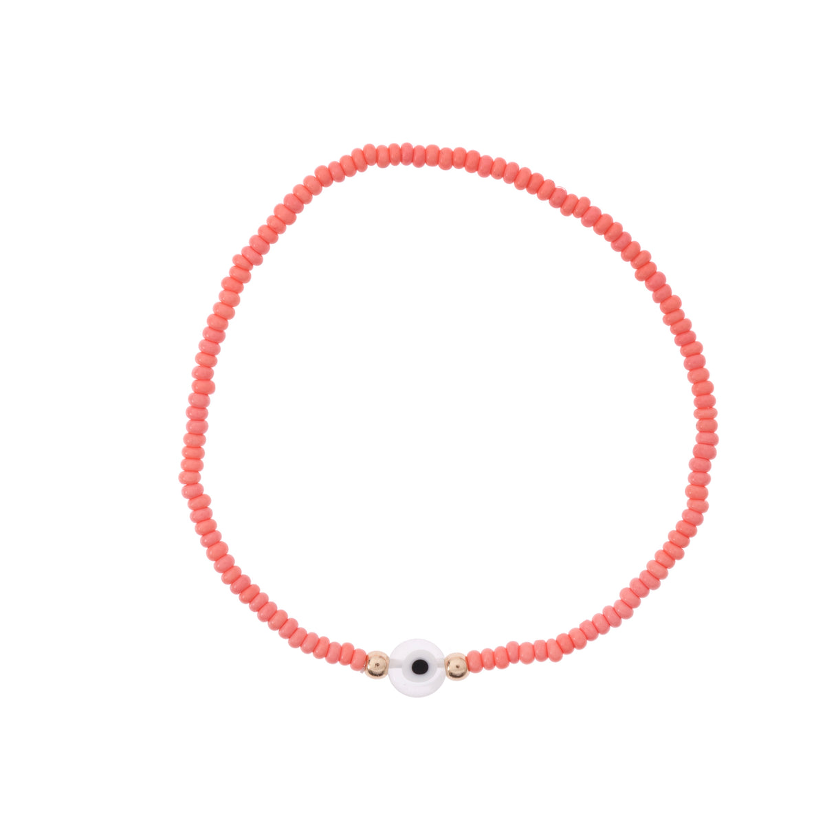 Pastel Color Evil Eye Seed Bead Bracelet
