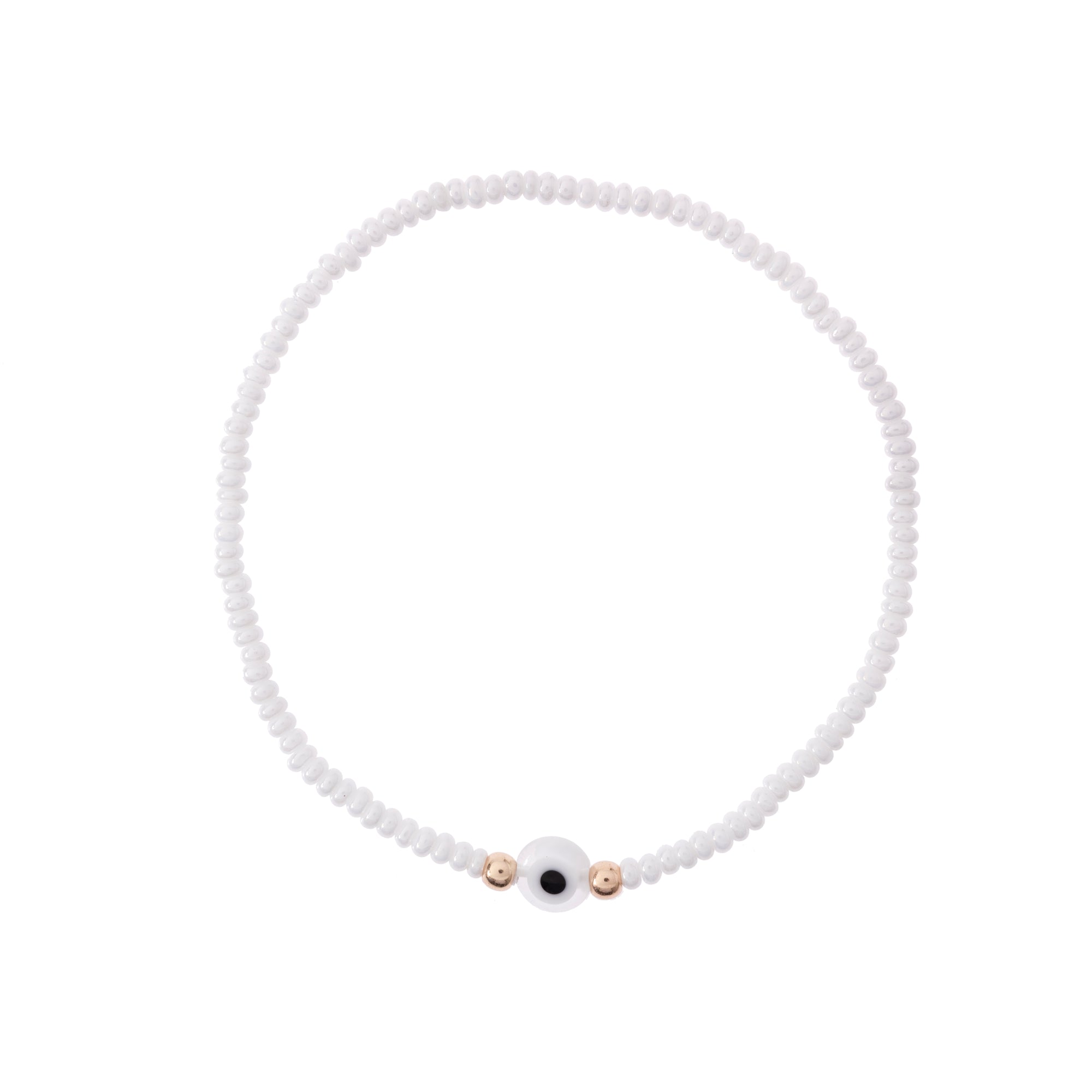 Pastel Color Evil Eye Seed Bead Anklet
