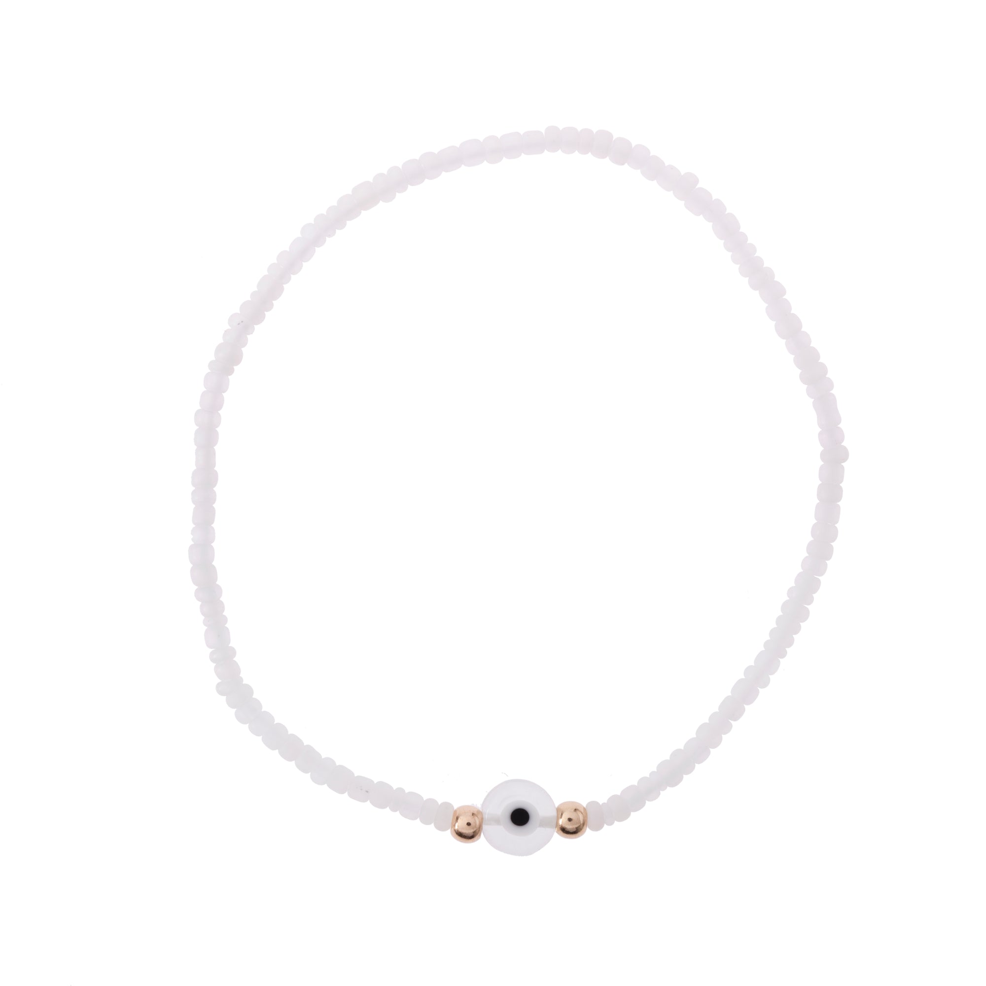 Pastel Color Evil Eye Seed Bead Anklet