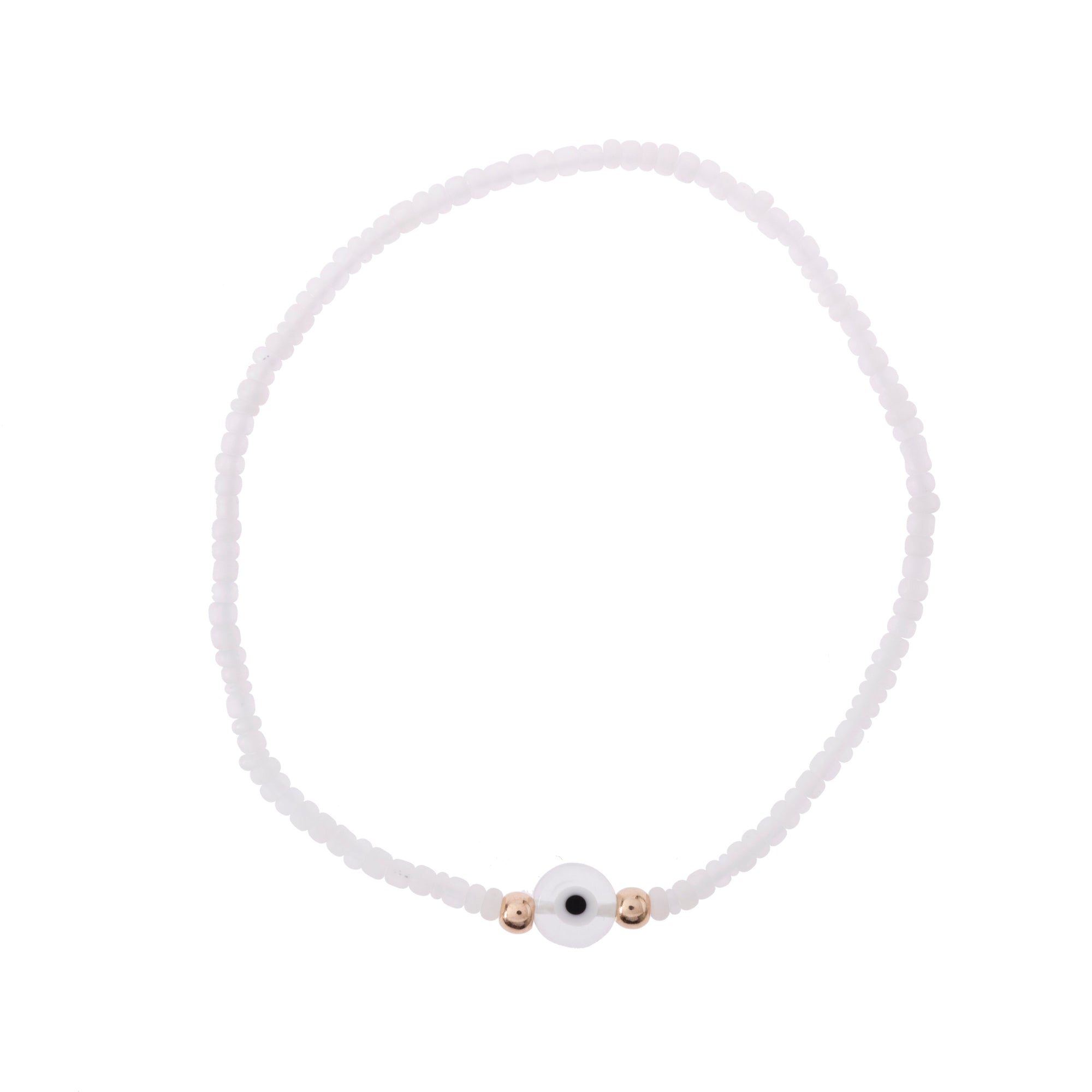 Pastel Color Evil Eye Seed Bead Bracelet