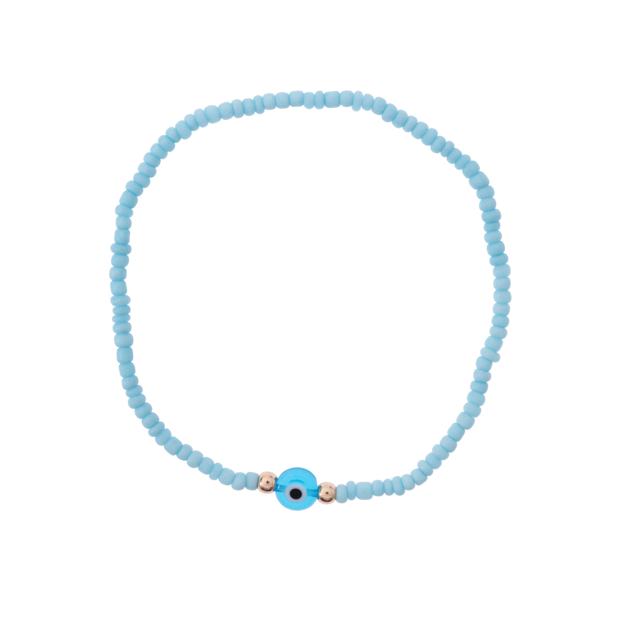 Pastel Color Evil Eye Seed Bead Bracelet