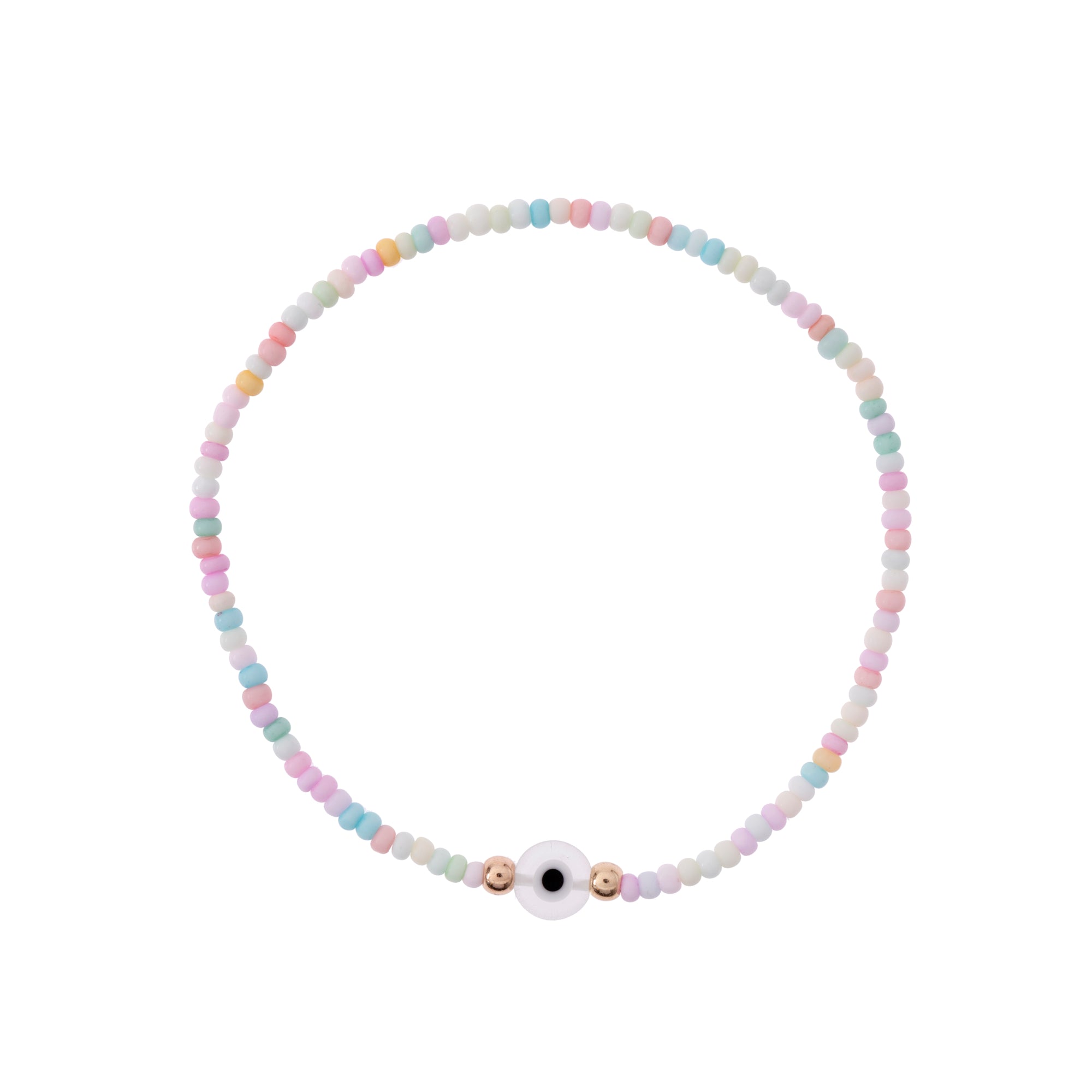 Pastel Color Evil Eye Seed Bead Anklet