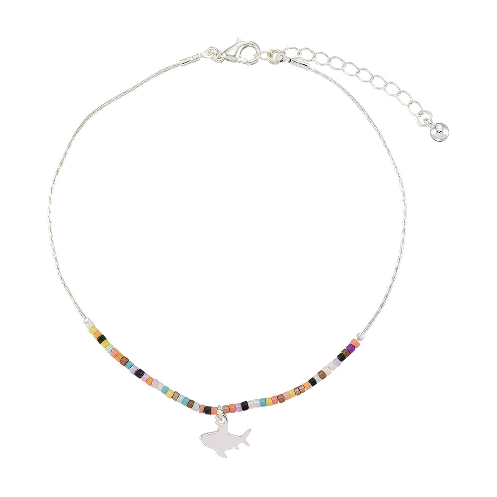 Tiny Pastel Seedbead Animal Charm Anklet