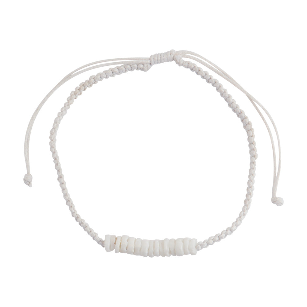 Adjustable Macrame Clamshell Bracelet