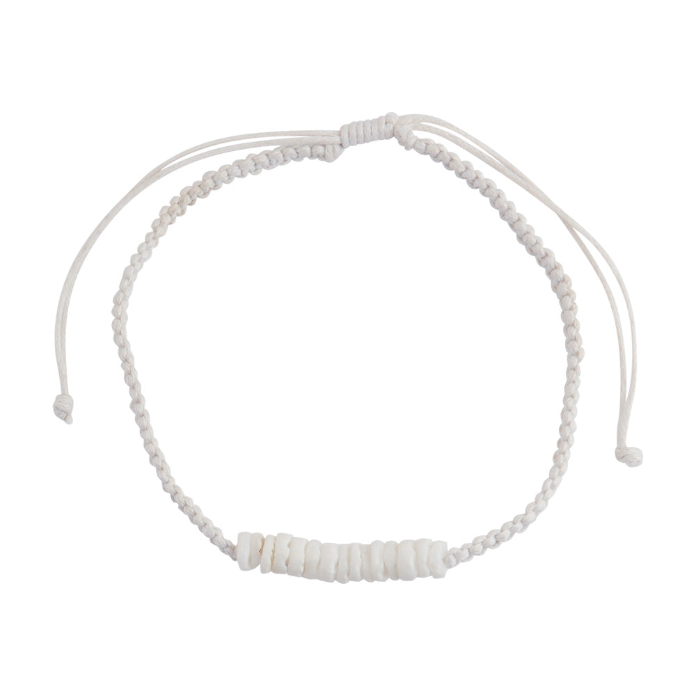 Adjustable Macrame Clamshell Bracelet