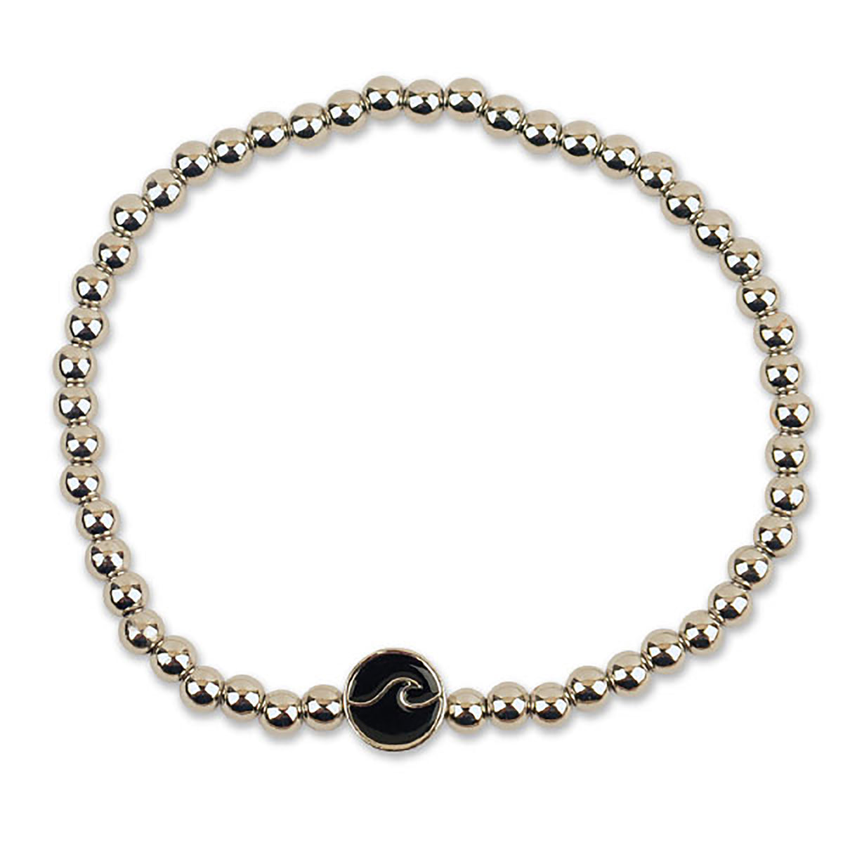 Enamel Wave Metal Bead Bracelet - Viva life Jewellery