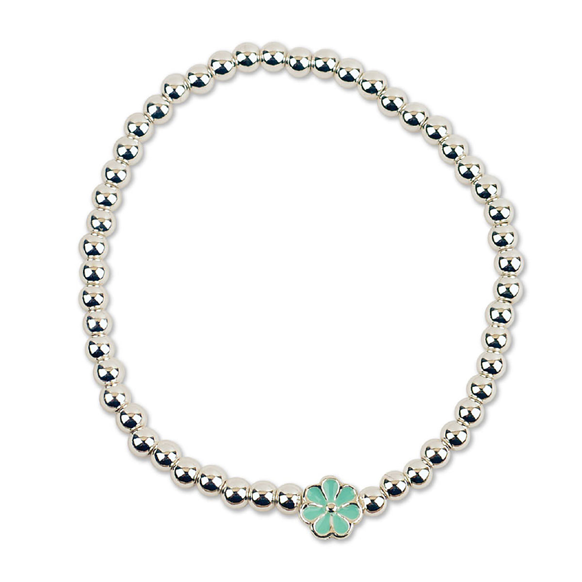 Enamel Daisy Metal Bead Bracelet - Viva life Jewellery