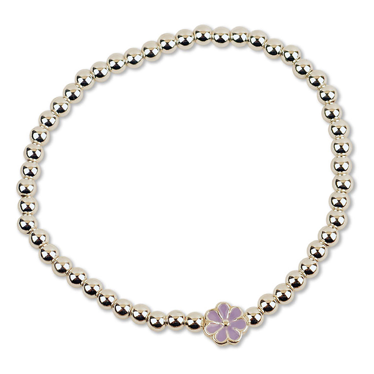 Enamel Daisy Metal Bead Bracelet - Viva life Jewellery