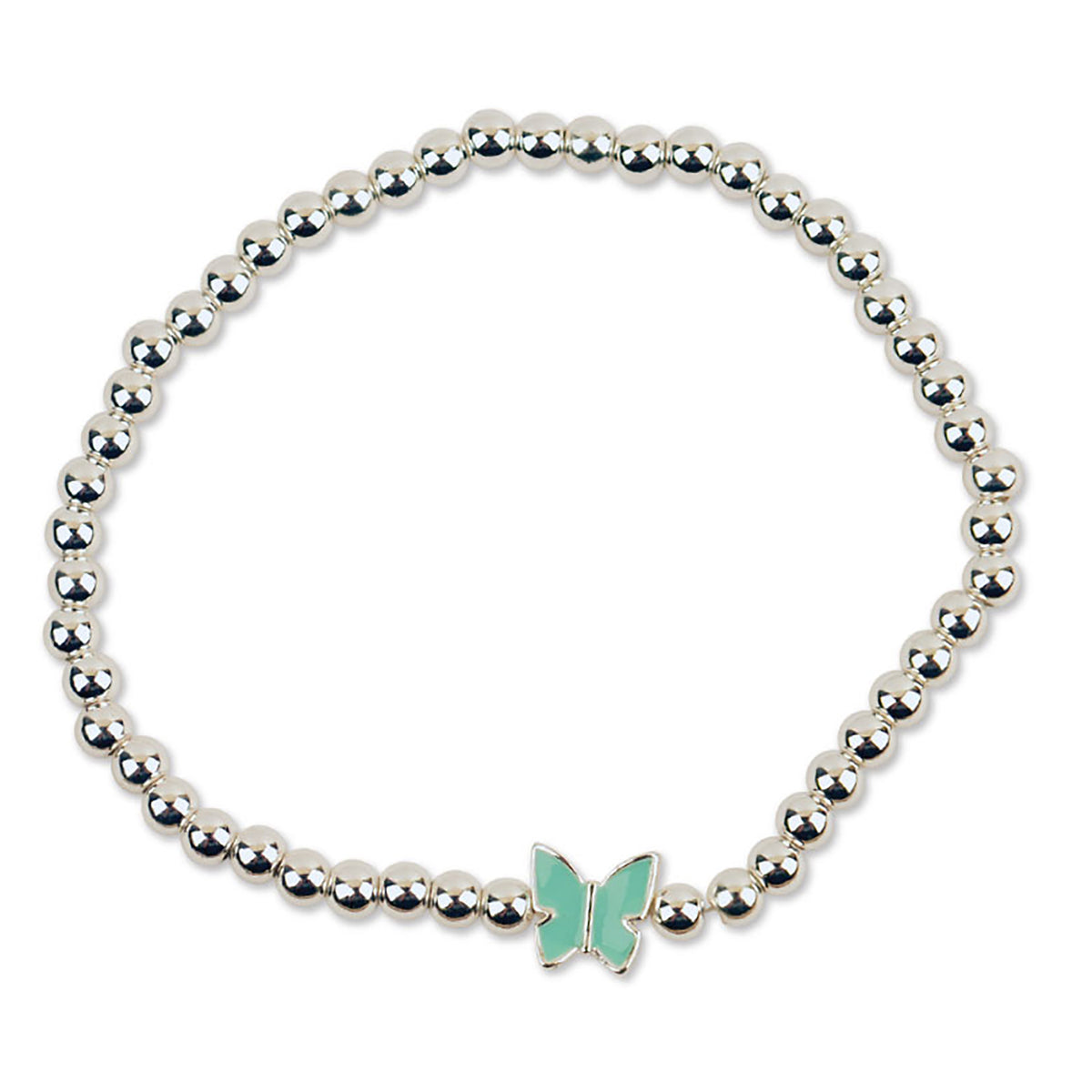 Enamel Butterfly Metal Bead Bracelet - Viva life Jewellery