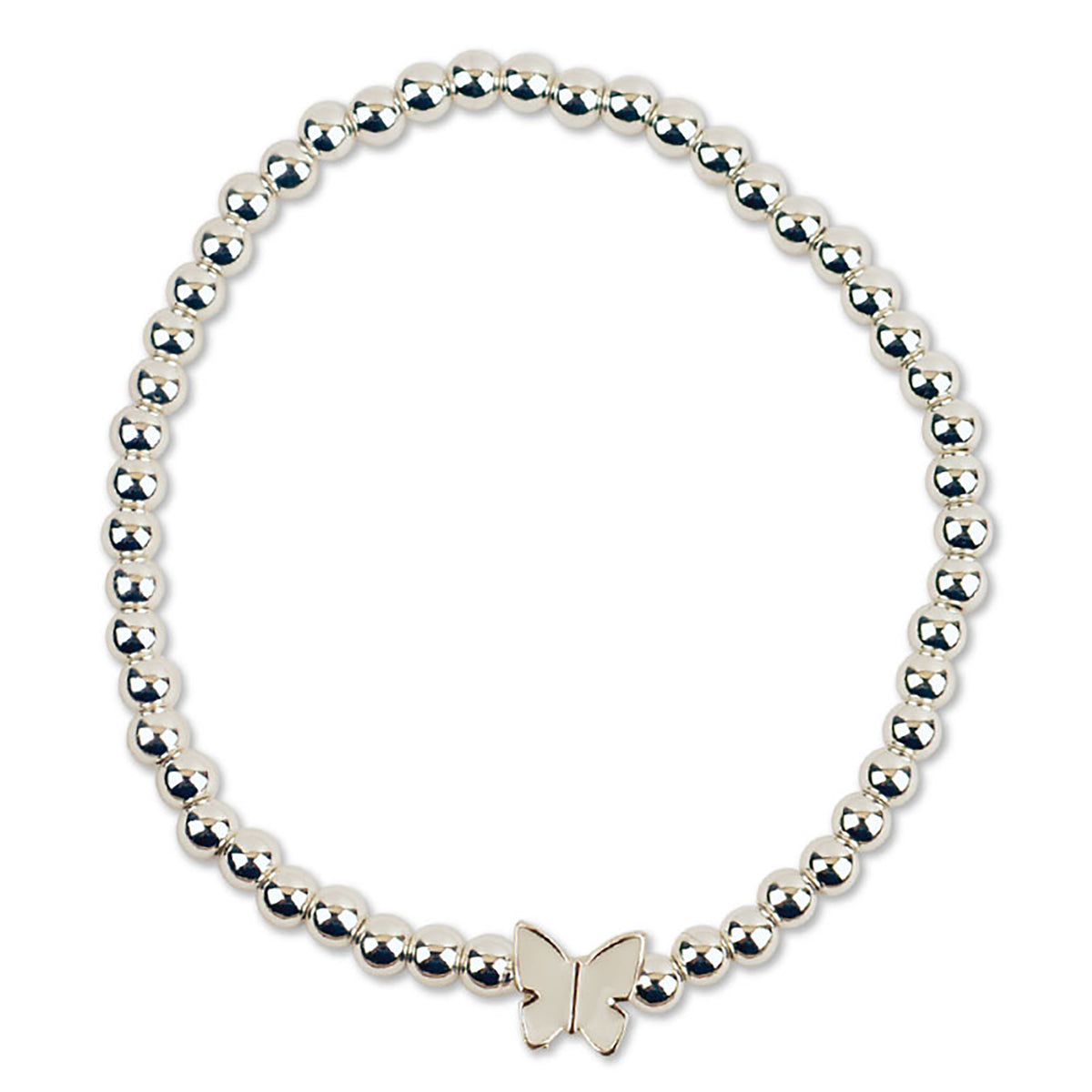 Enamel Butterfly Metal Bead Bracelet - Viva life Jewellery