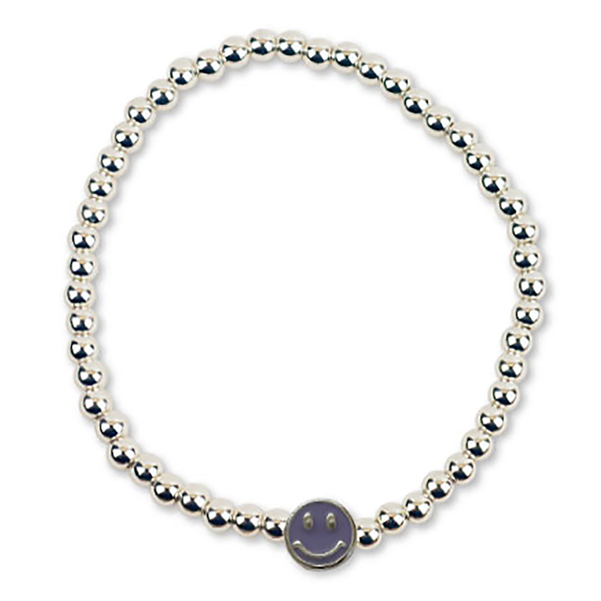 Enamel Smile Metal Bead Bracelet - Viva life Jewellery