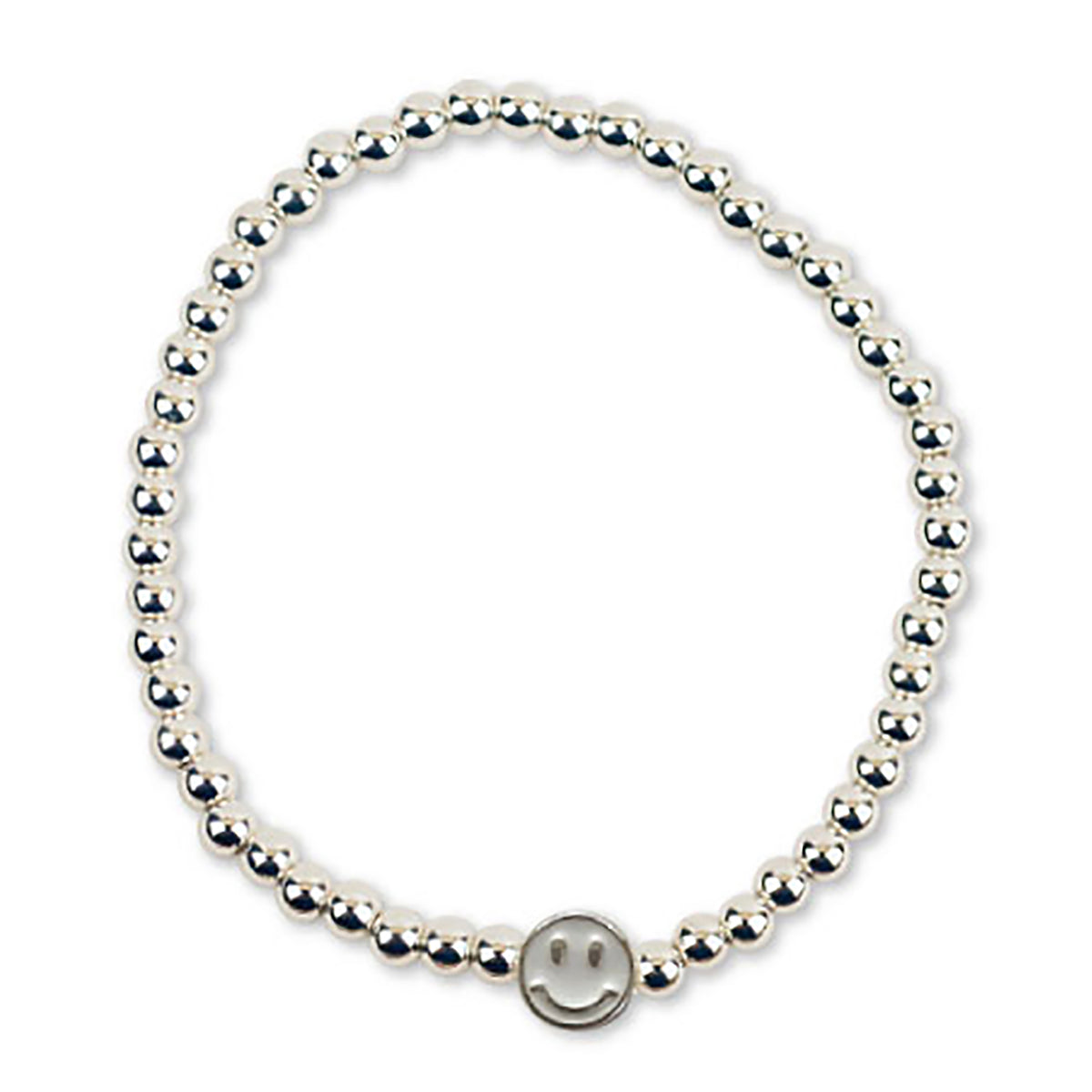 Enamel Smile Metal Bead Bracelet - Viva life Jewellery