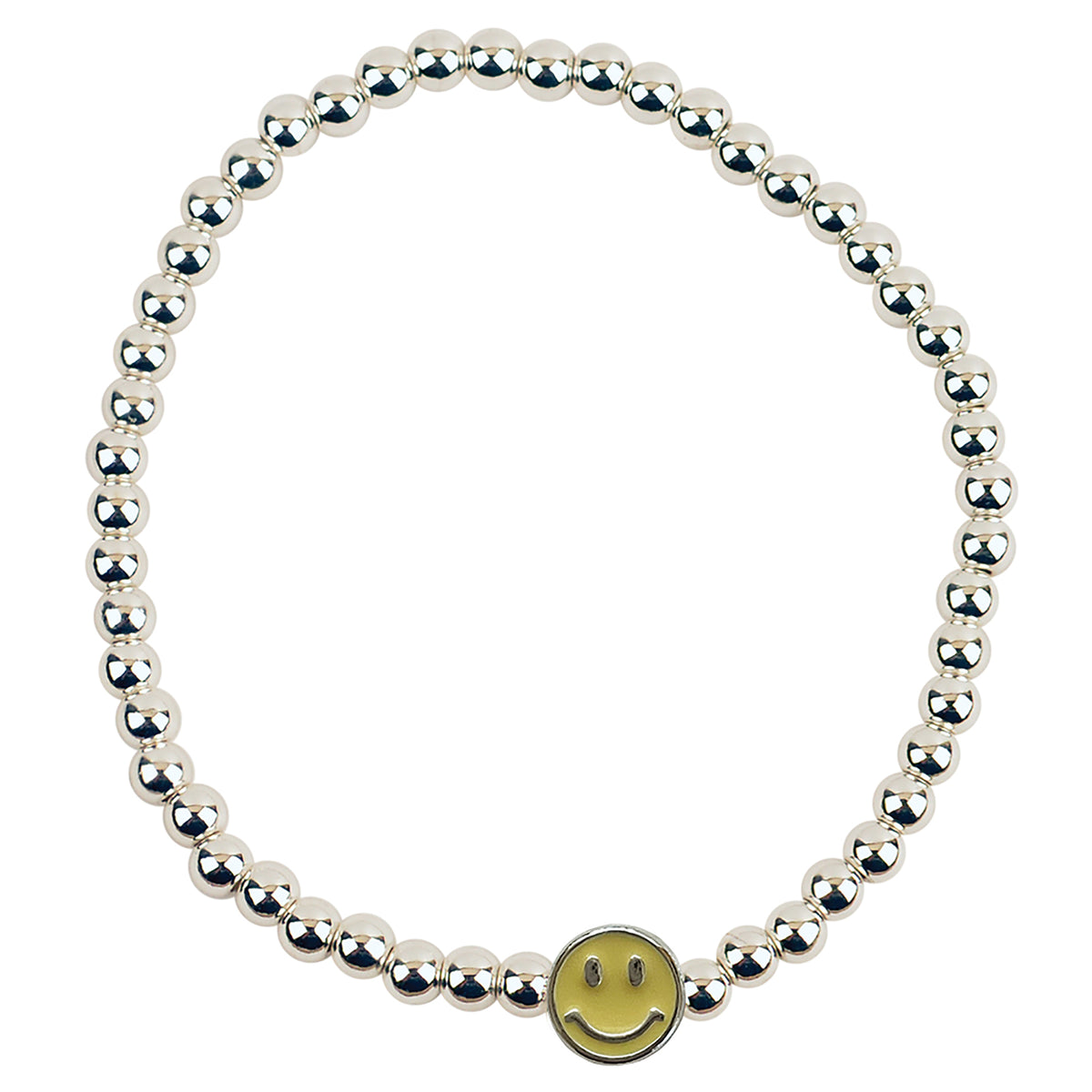 Enamel Smile Metal Bead Bracelet - Viva life Jewellery