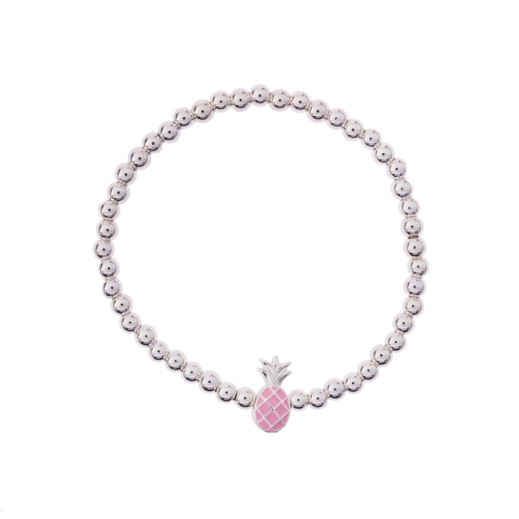 Colorful Enamel Pineapple Metal Bead Bracelet