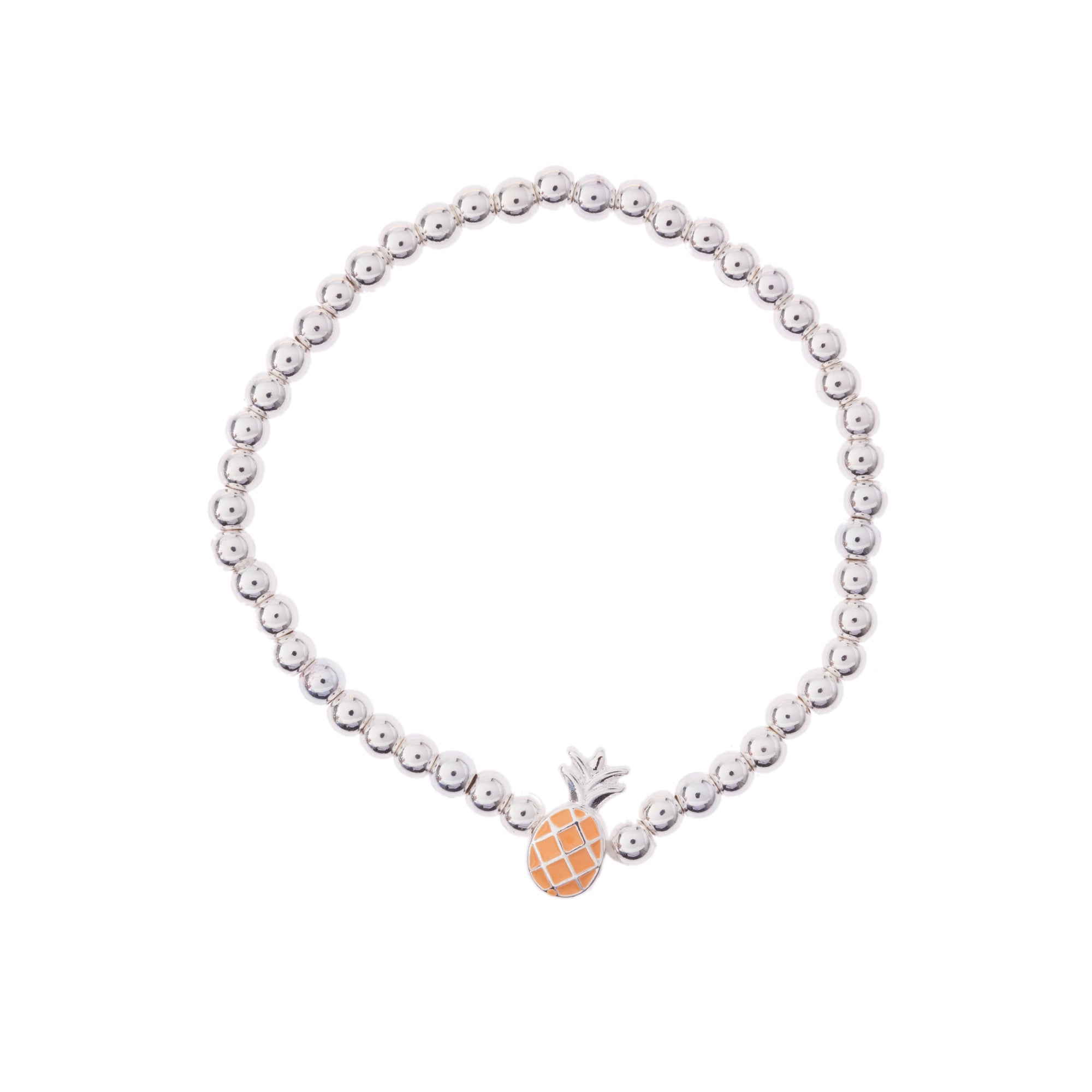 Colorful Enamel Pineapple Metal Bead Bracelet