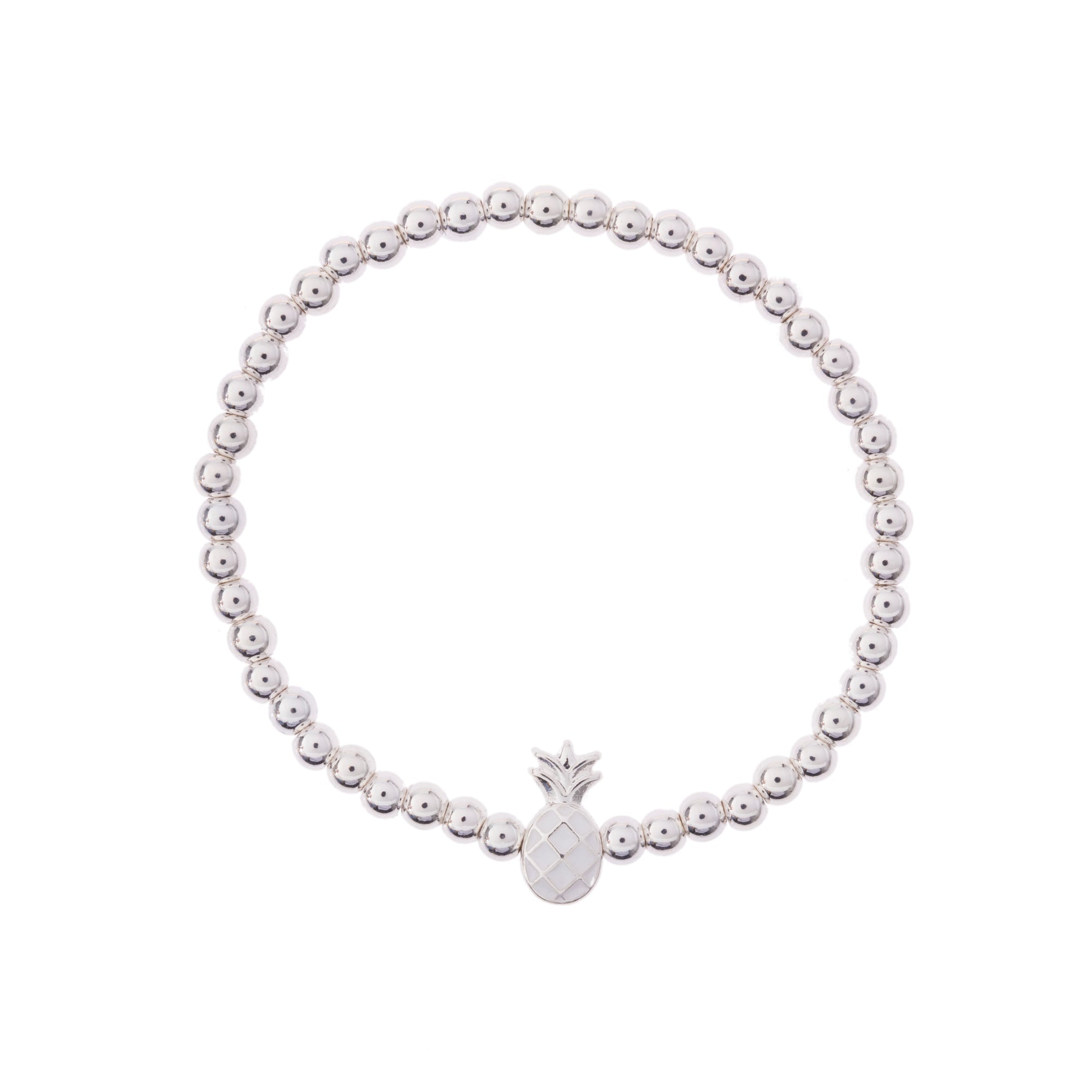 Colorful Enamel Pineapple Metal Bead Bracelet