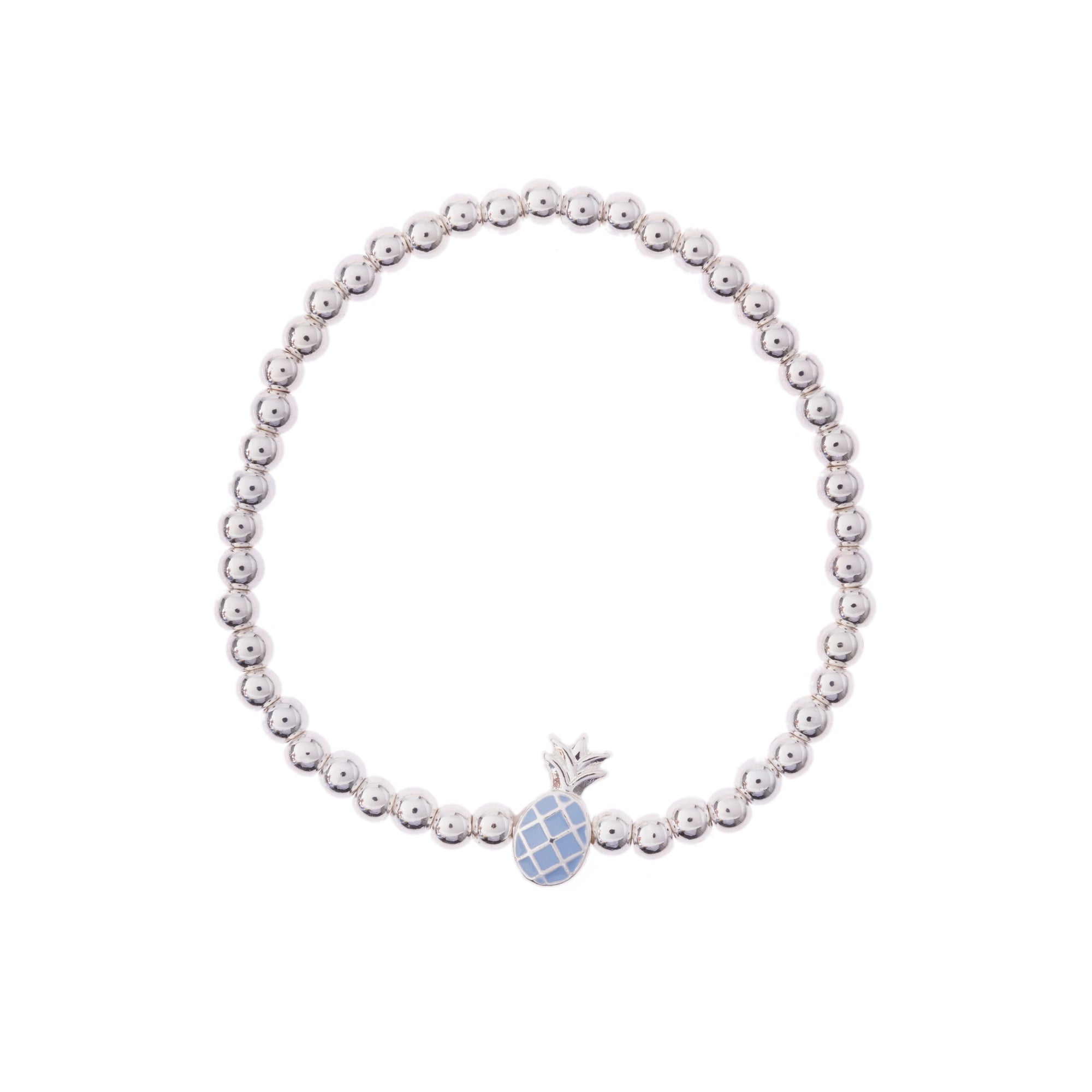 Colorful Enamel Pineapple Metal Bead Bracelet