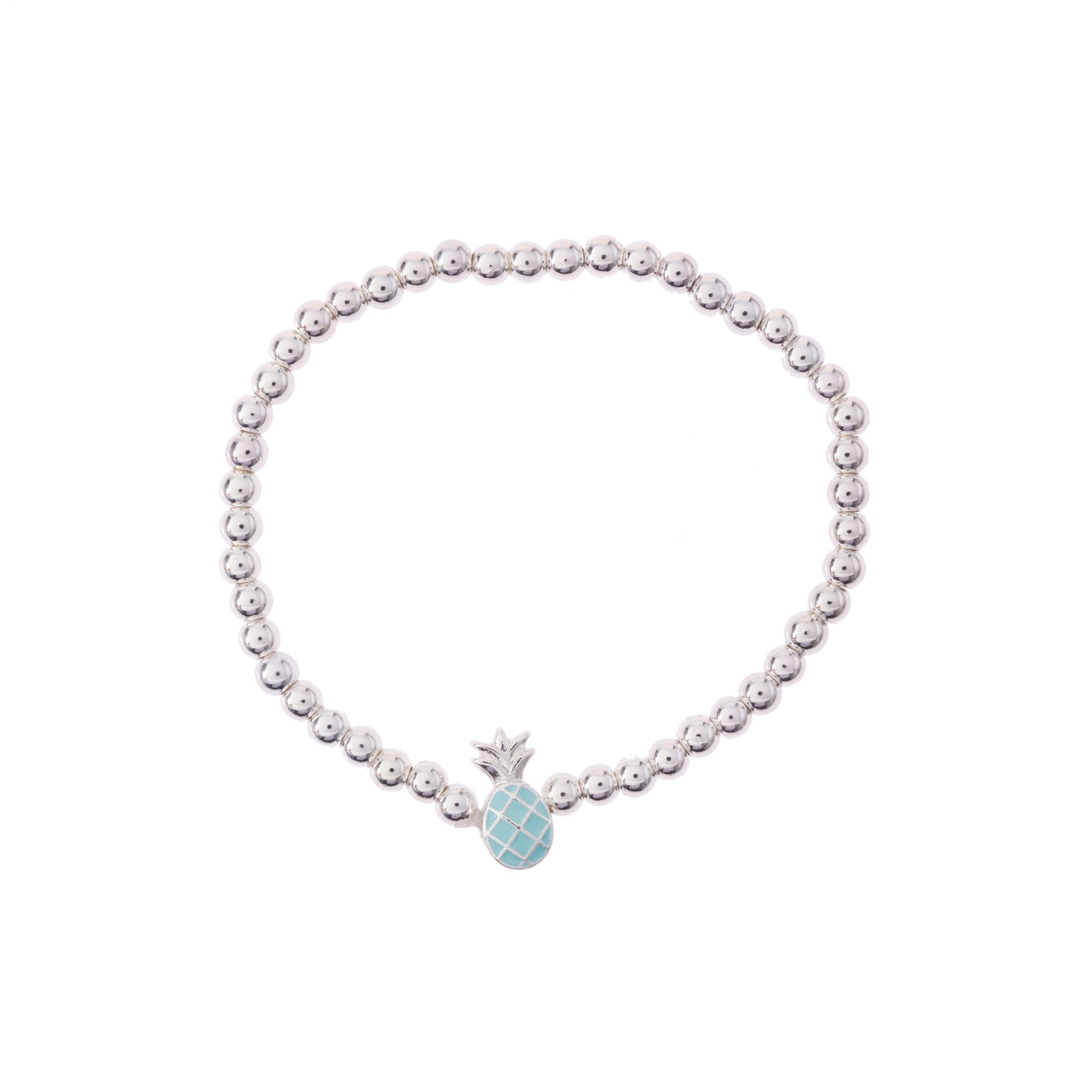 Colorful Enamel Pineapple Metal Bead Bracelet