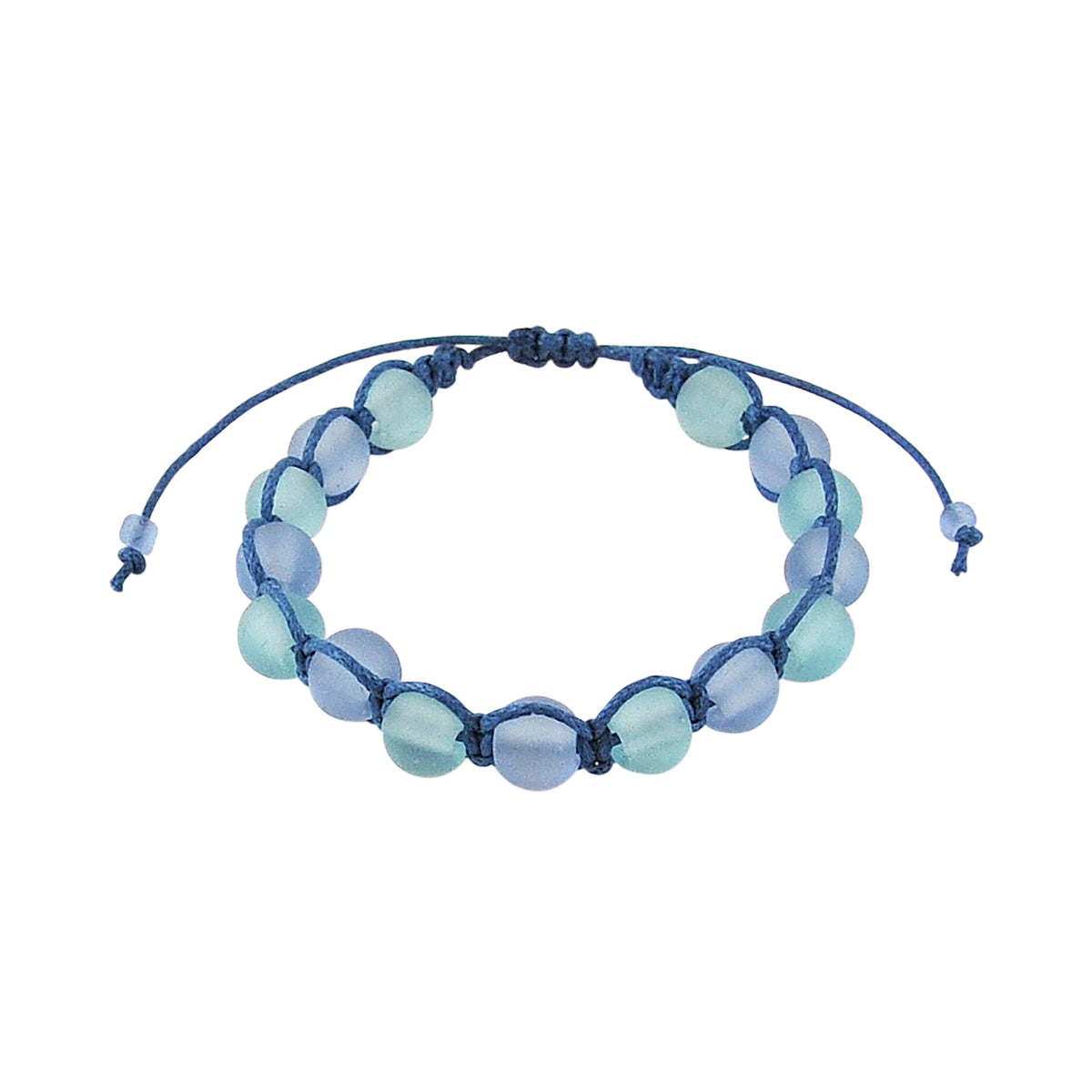 Multi-Colored Frosted Glass Bead String Bracelet - Viva life Jewellery