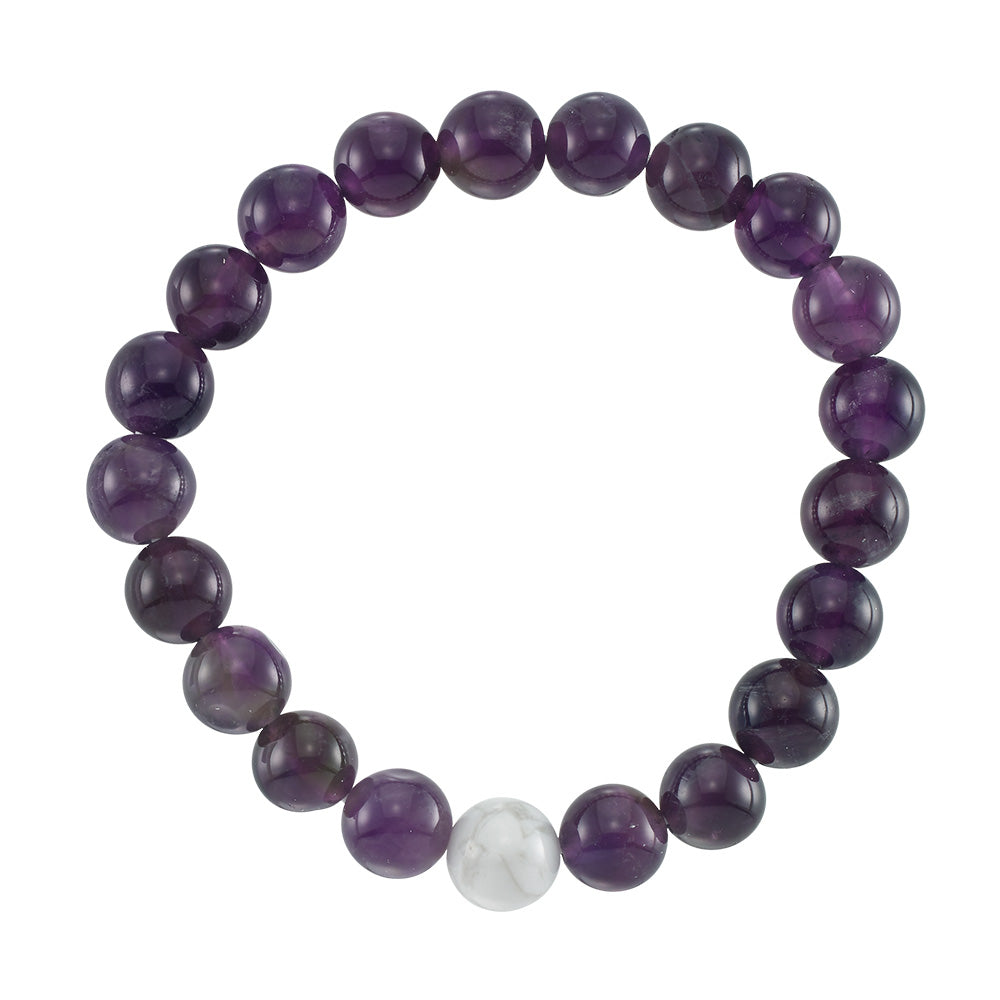 Amethyst Stone Stretch Bracelet