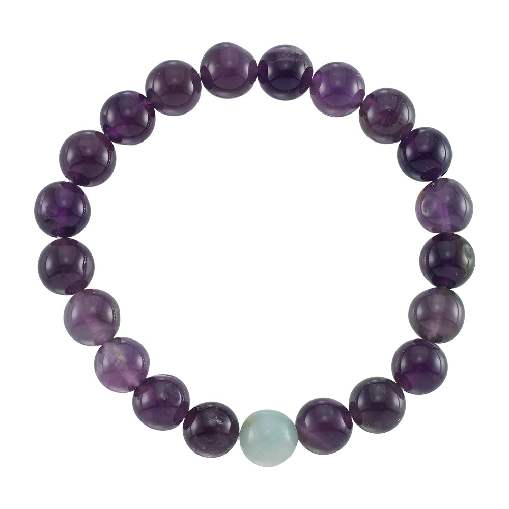 Amethyst Stone Stretch Bracelet
