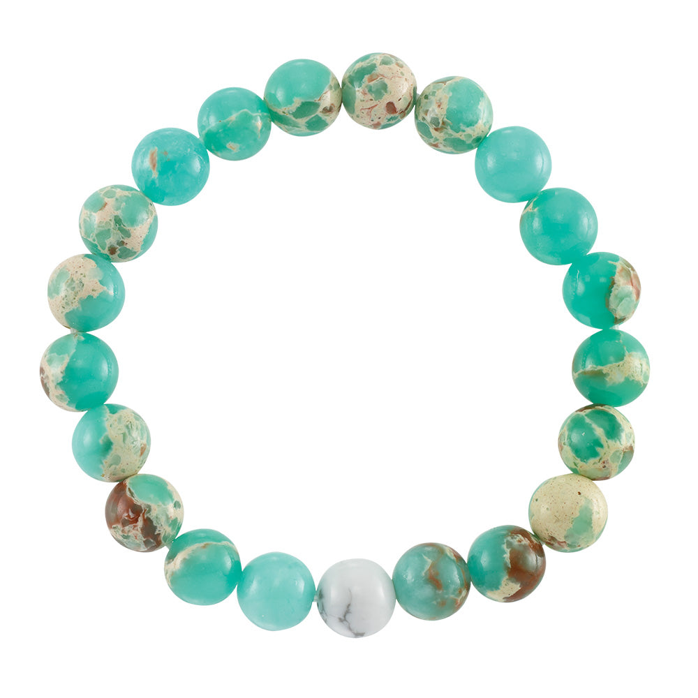 Imperial Jasper Stone Stretch Bracelet