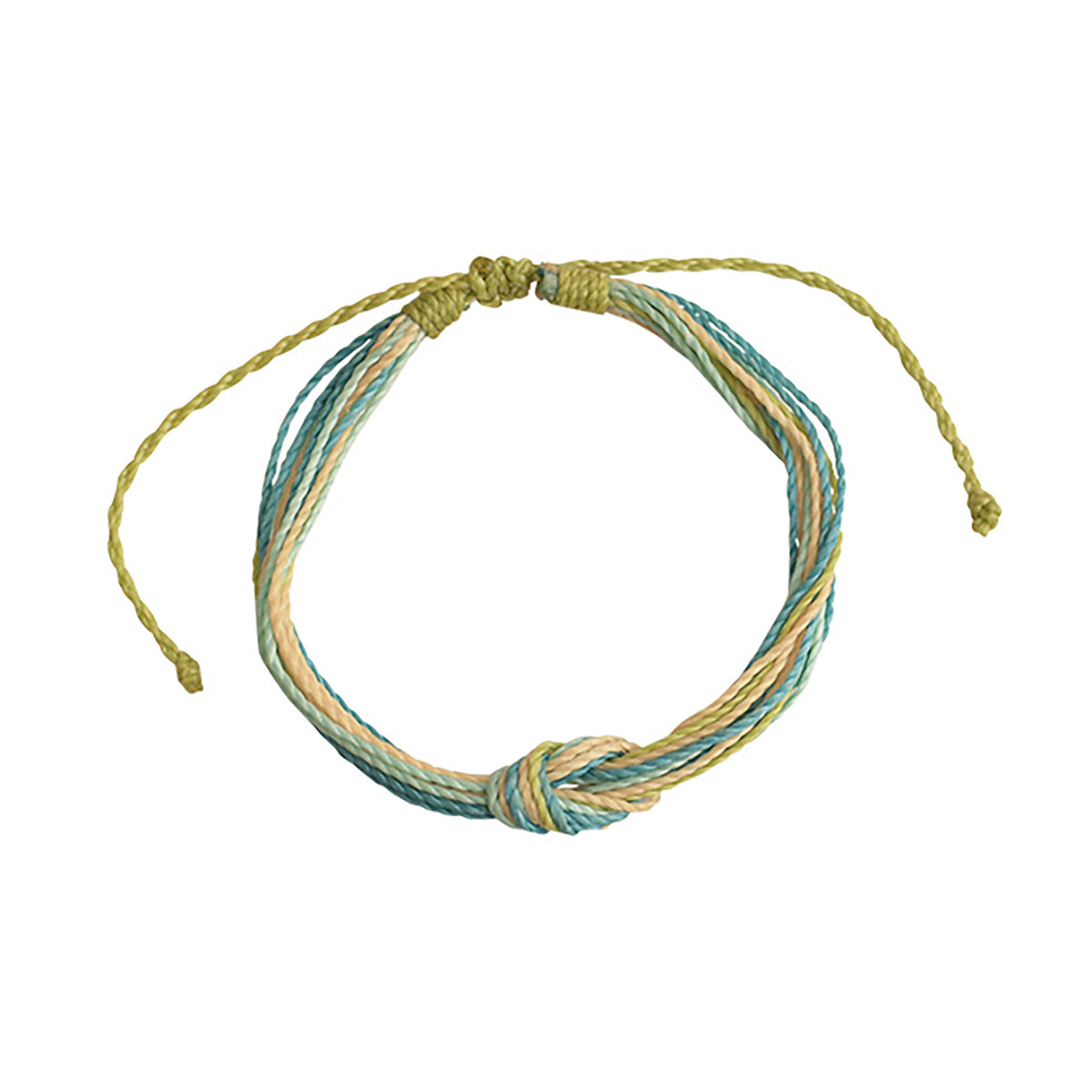 Wax Cord Reef Knot Bracelet-Blues Hues - Viva life Jewellery
