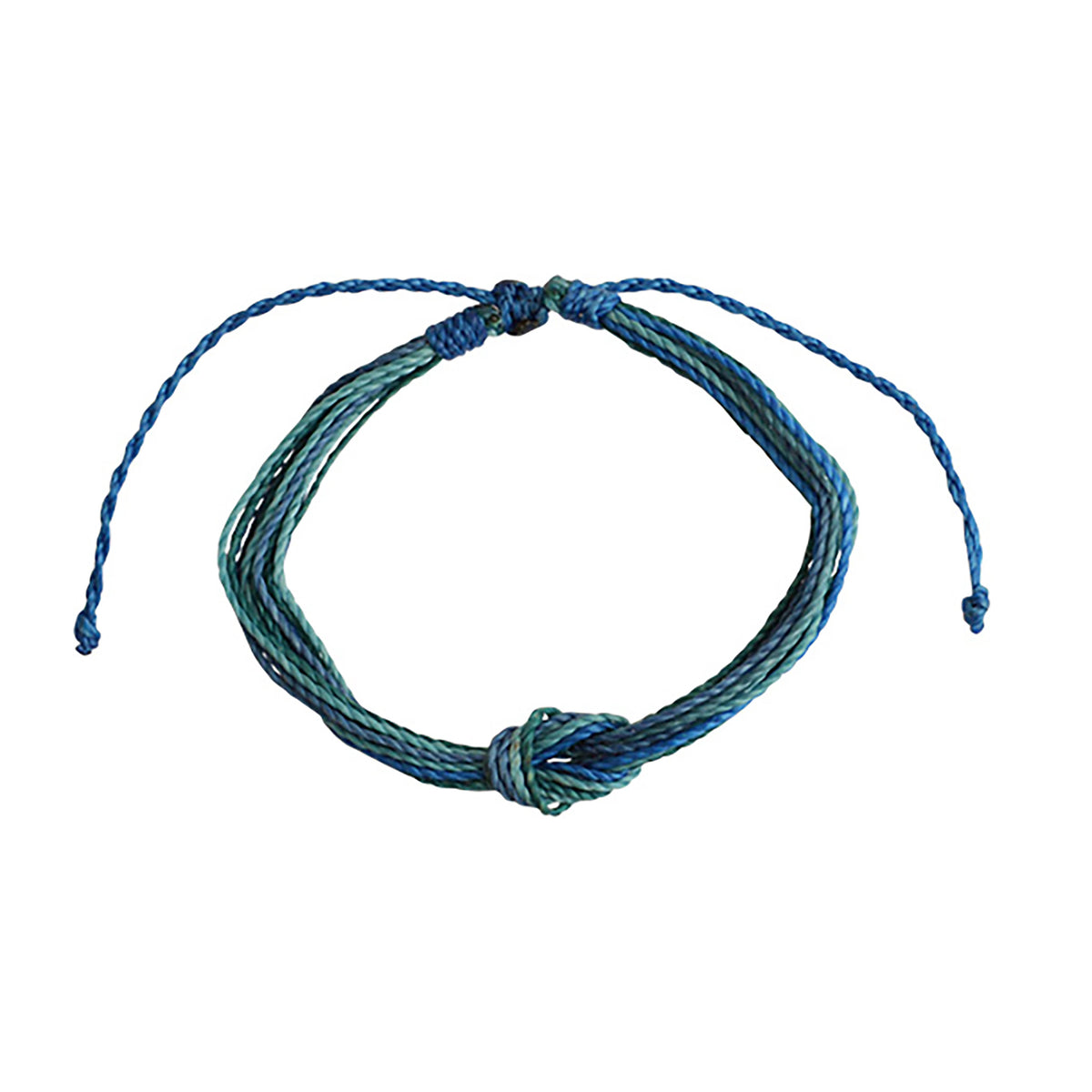 Wax Cord Reef Knot Bracelet-Blues Hues - Viva life Jewellery
