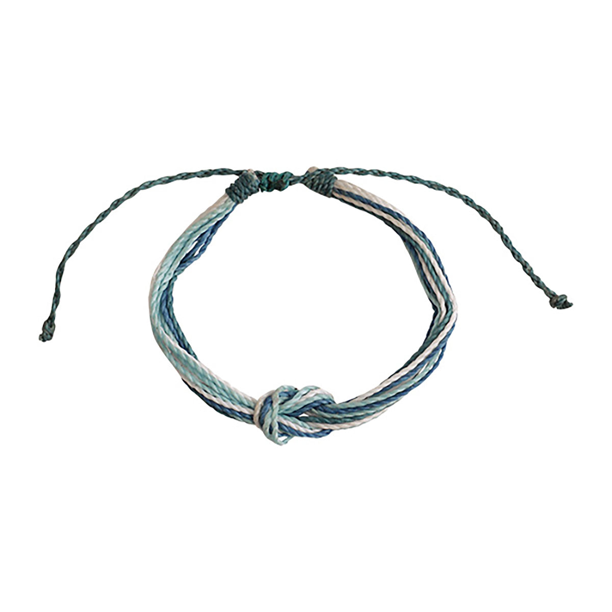 Wax Cord Reef Knot Bracelet-Blues Hues - Viva life Jewellery