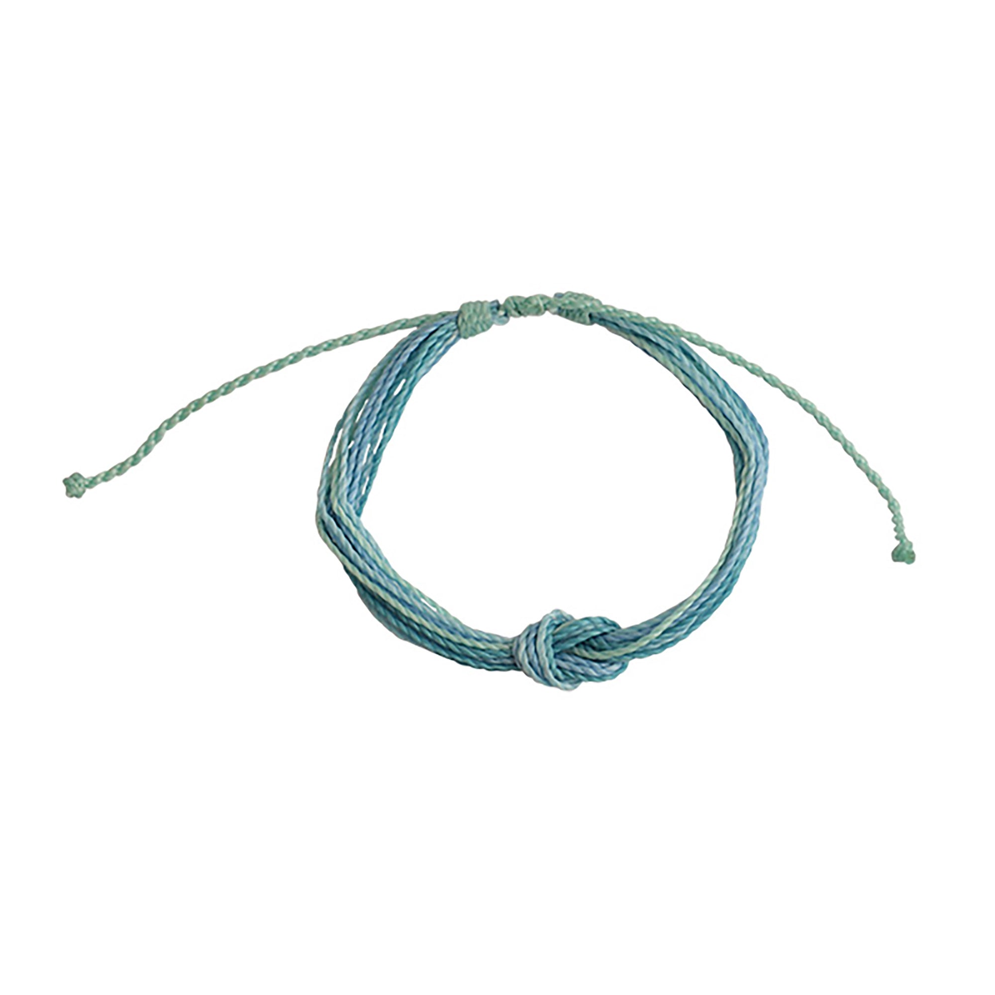 Wax Cord Reef Knot Bracelet-Blues Hues - Viva life Jewellery