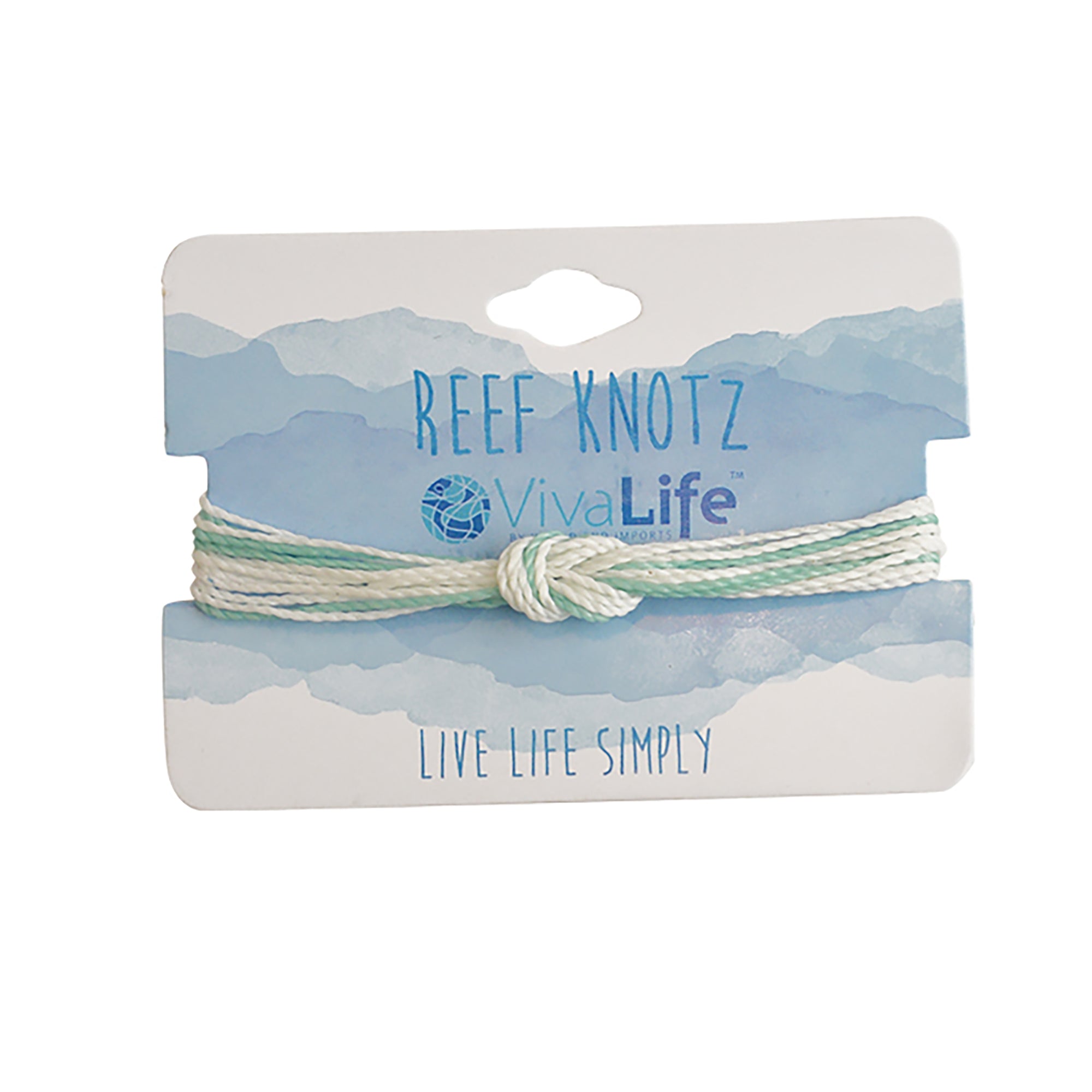 Wax Cord Reef Knot Bracelet-Blues Hues - Viva life Jewellery