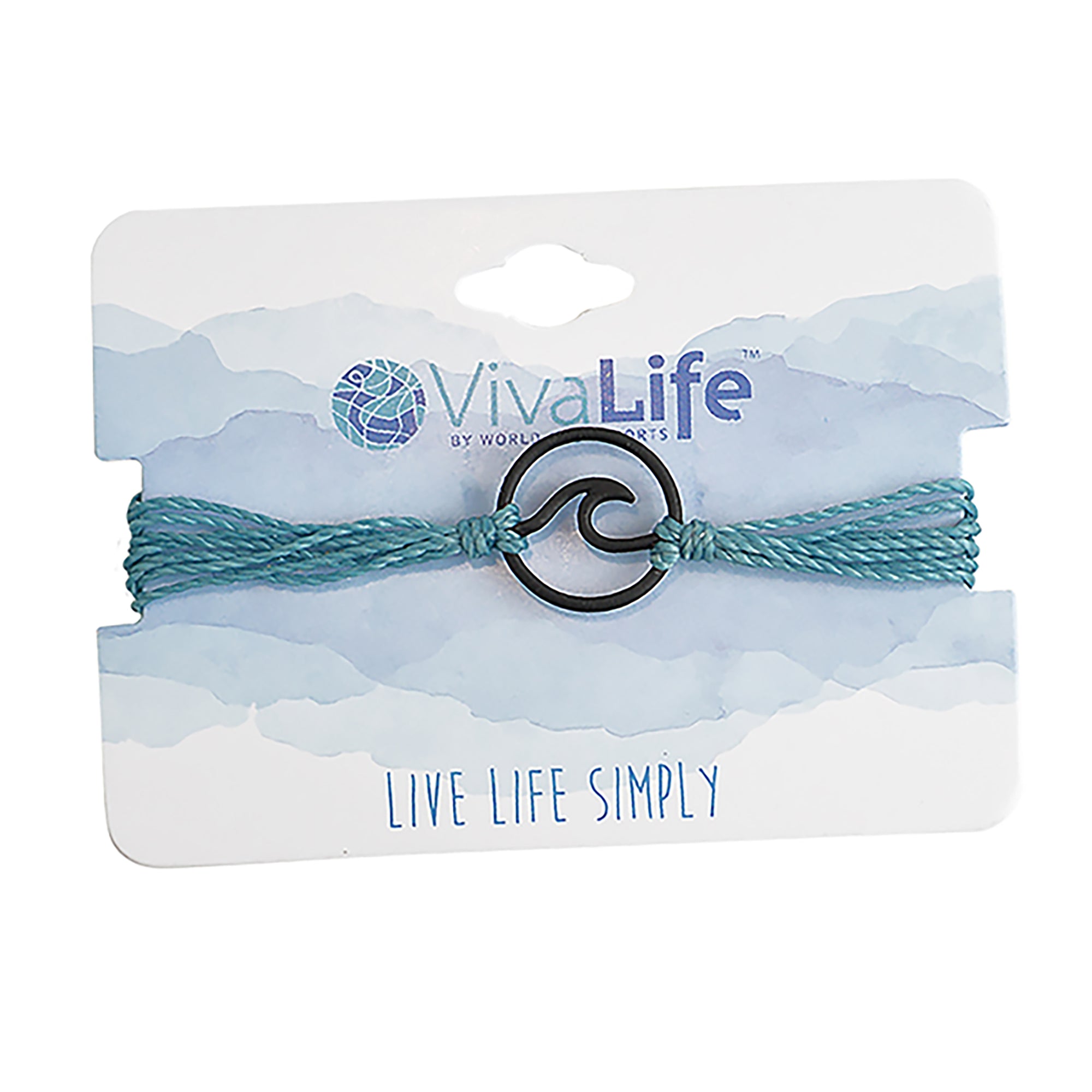 Cut-Out Wave Wax Cord Bracelet - Viva life Jewellery