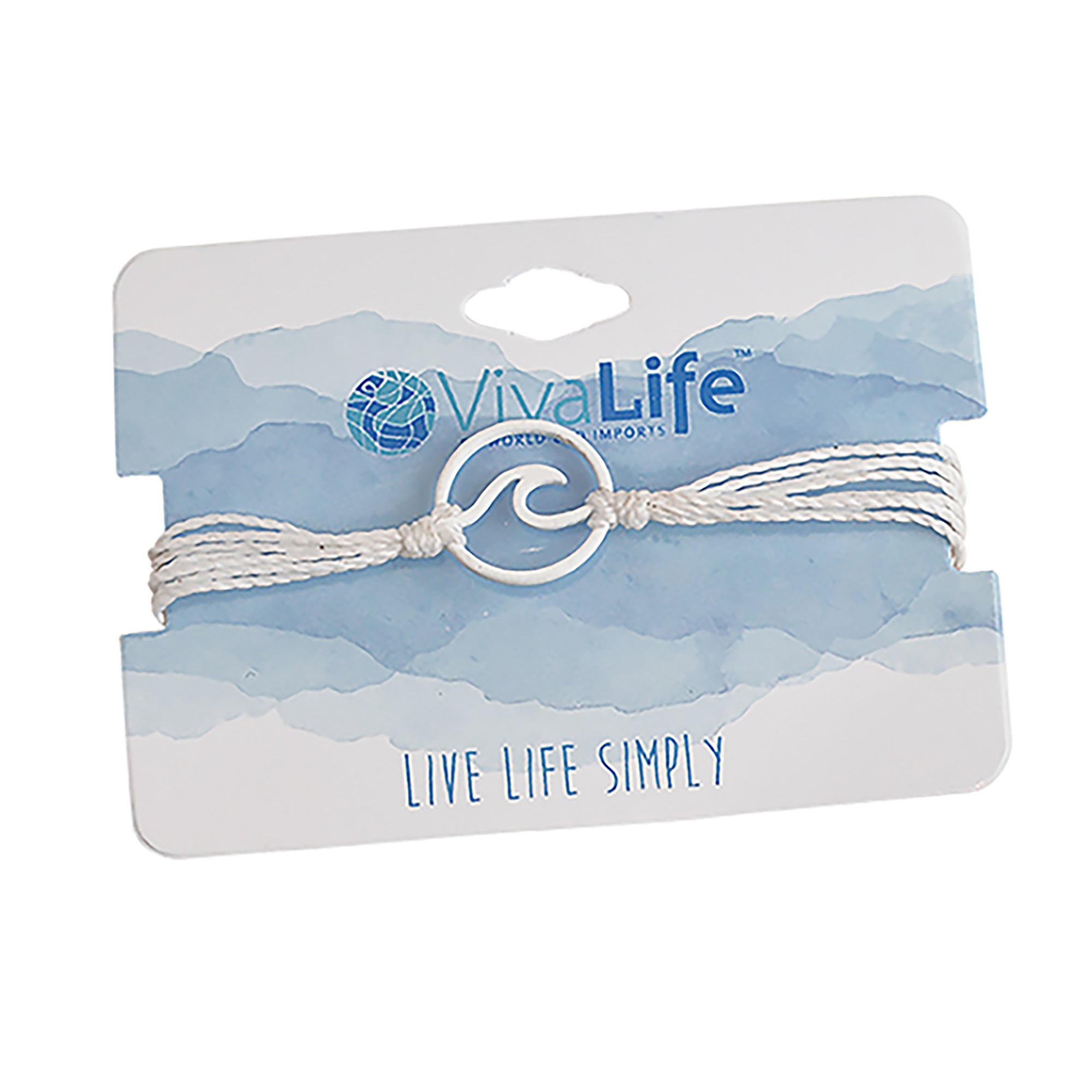 Cut-Out Wave Wax Cord Bracelet - Viva life Jewellery