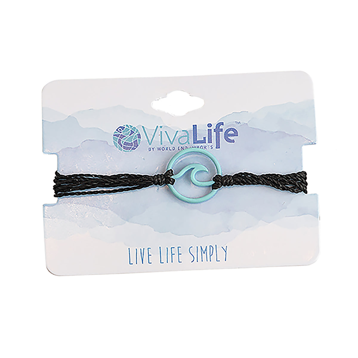 Cut-Out Wave Wax Cord Bracelet - Viva life Jewellery