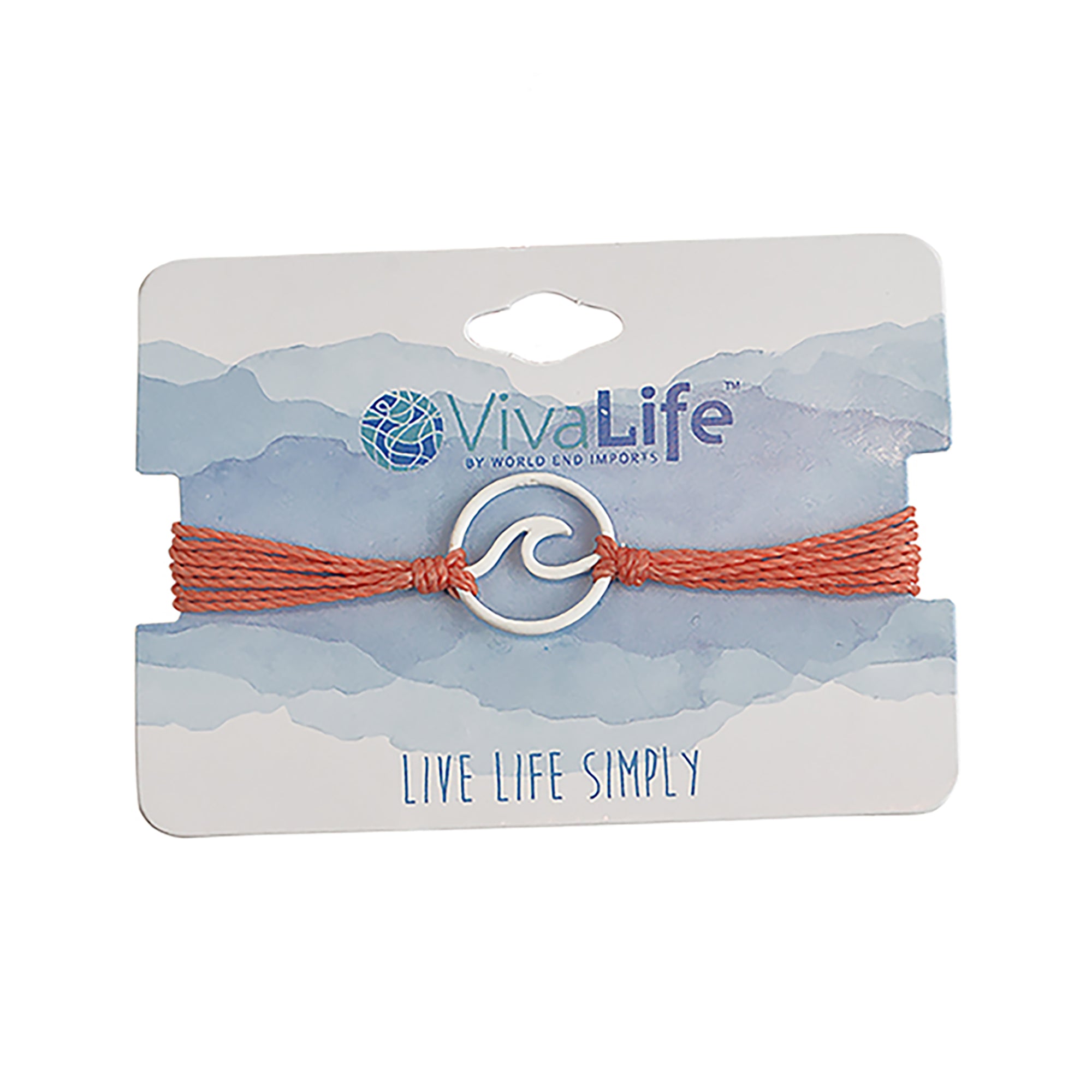 Cut-Out Wave Wax Cord Bracelet - Viva life Jewellery