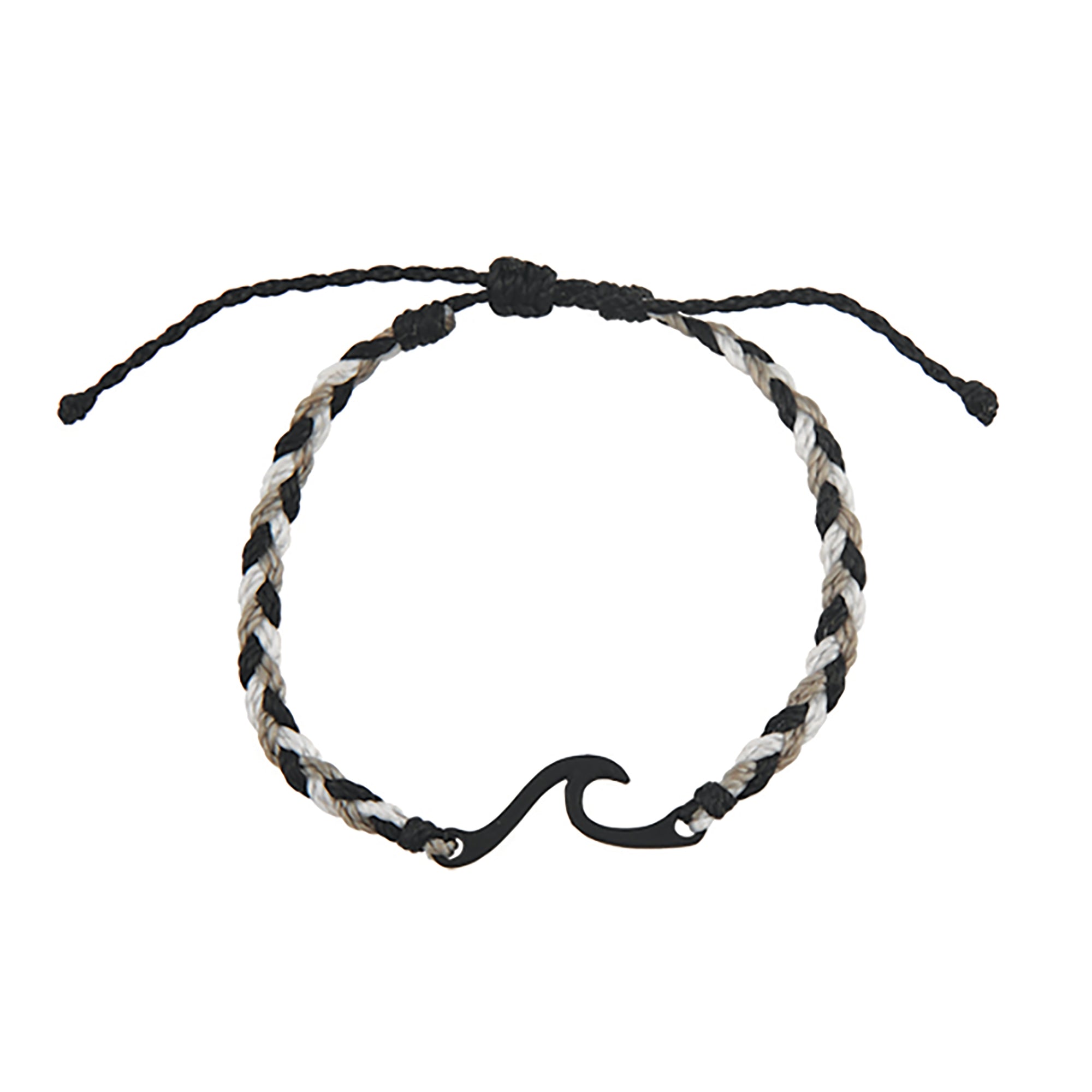 Outline Wave Braided Wax Cord Bracelet - Viva life Jewellery