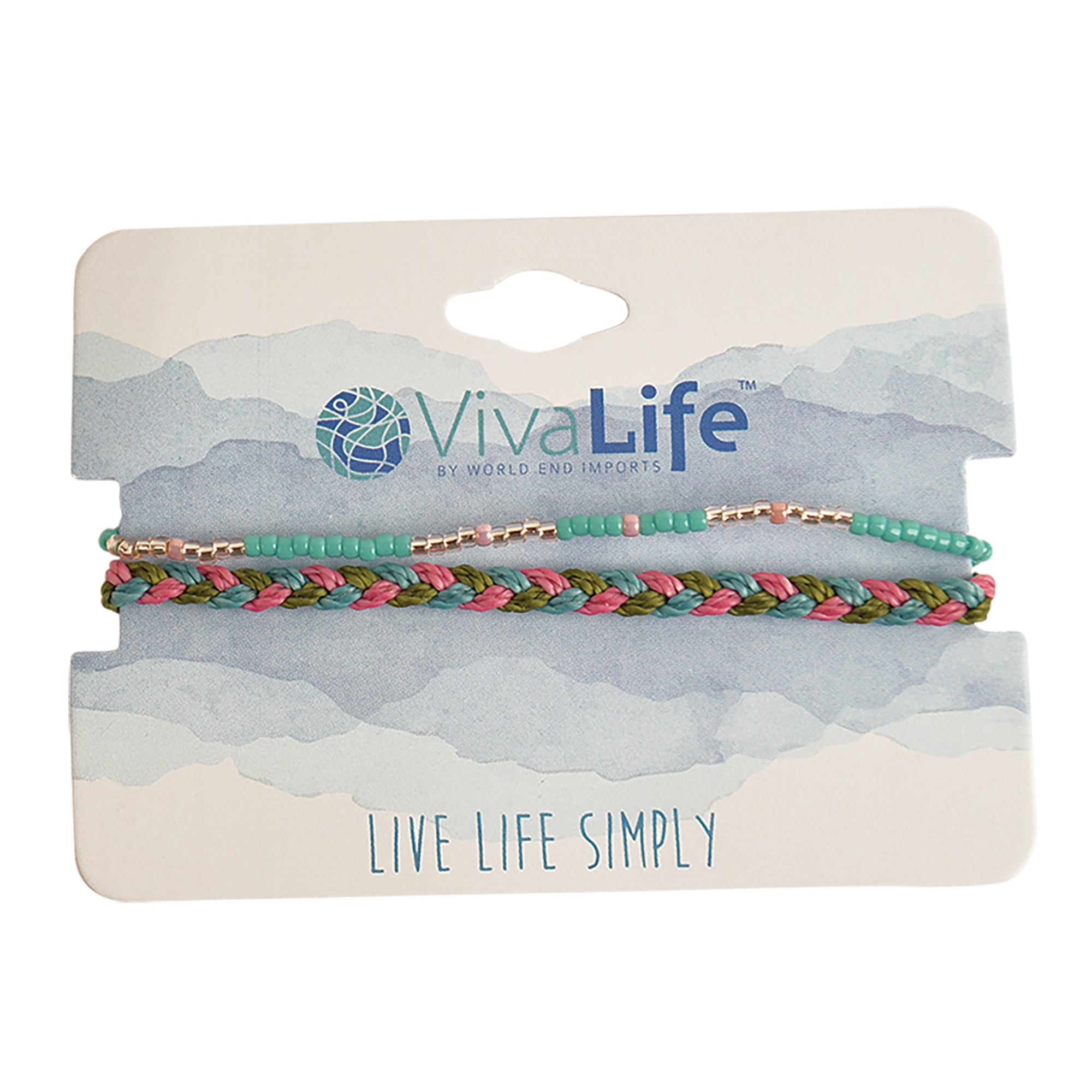 Seed Bead & Braided Wax Cord Bracelet - Viva life Jewellery