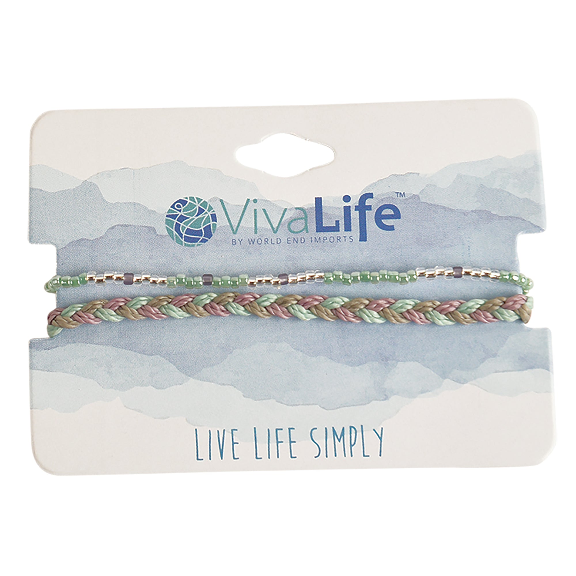 Seed Bead & Braided Wax Cord Bracelet - Viva life Jewellery